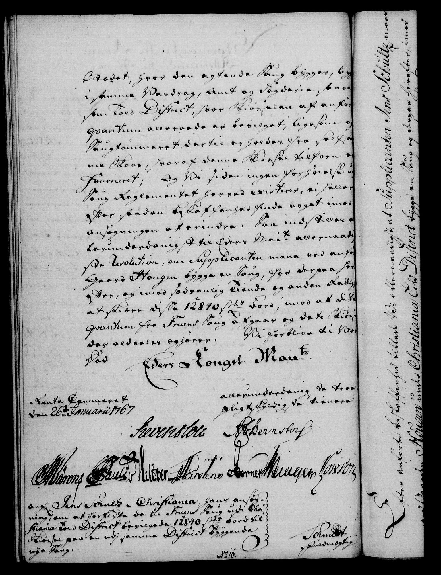 Rentekammeret, Kammerkanselliet, RA/EA-3111/G/Gf/Gfa/L0049: Norsk relasjons- og resolusjonsprotokoll (merket RK 52.49), 1767, s. 61