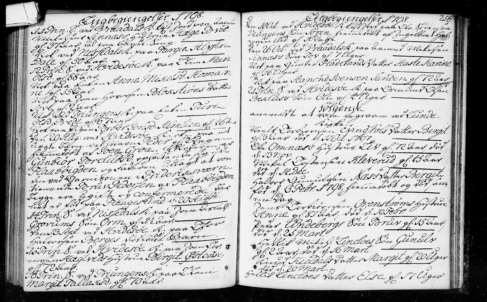 Kviteseid kirkebøker, SAKO/A-276/F/Fa/L0003: Ministerialbok nr. I 3, 1787-1799, s. 256