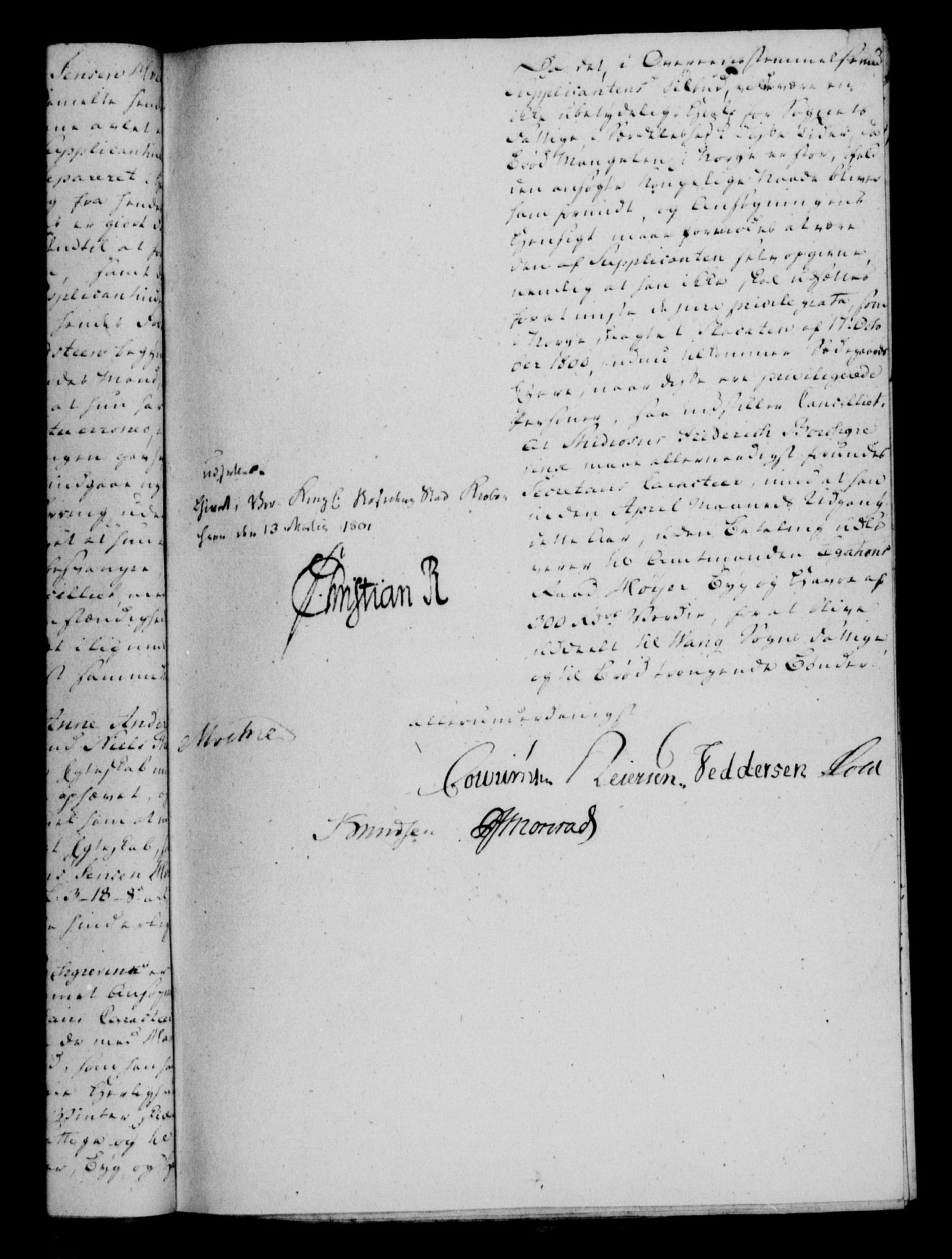 Danske Kanselli 1800-1814, AV/RA-EA-3024/H/Hf/Hfa/Hfaa/L0002: Ekstrakt av forestillinger, 1801