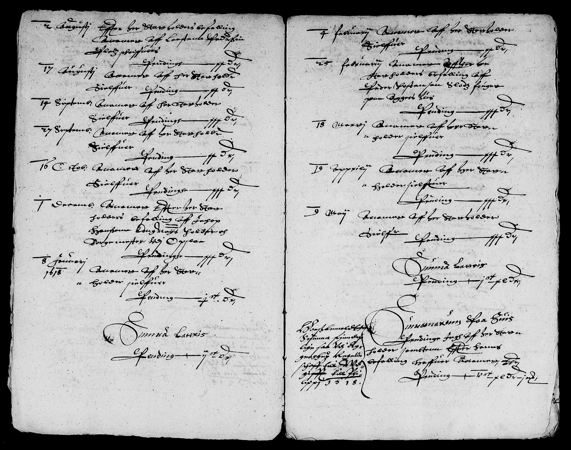 Rentekammeret inntil 1814, Reviderte regnskaper, Lensregnskaper, AV/RA-EA-5023/R/Rb/Rba/L0043: Akershus len, 1608-1618