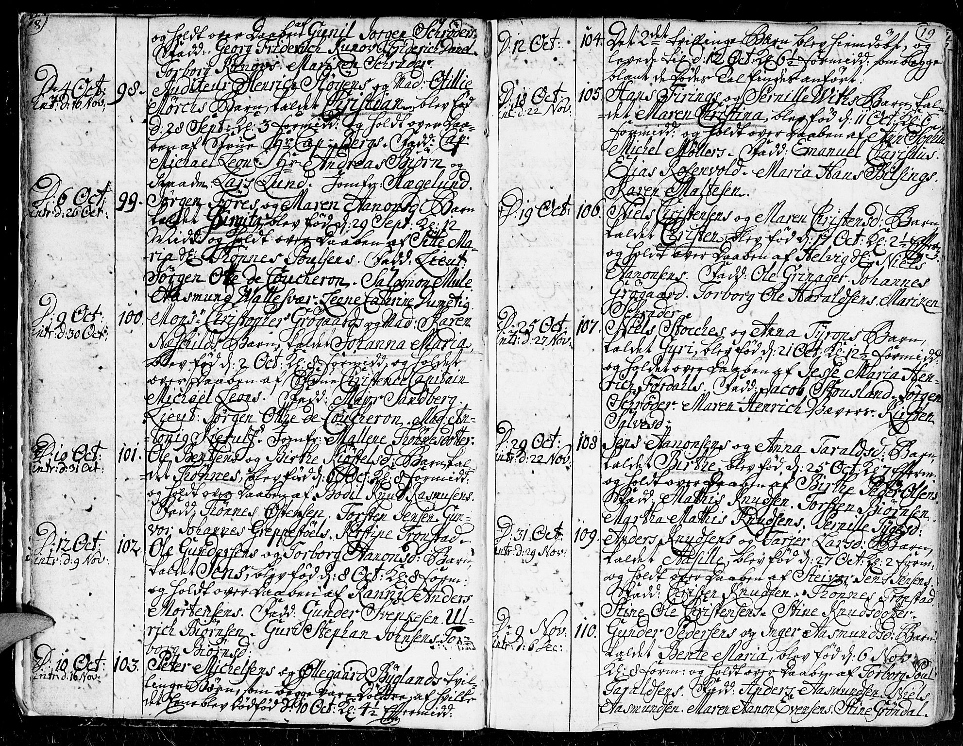 Kristiansand domprosti, AV/SAK-1112-0006/F/Fa/L0002: Ministerialbok nr. A 2, 1755-1778, s. 18-19