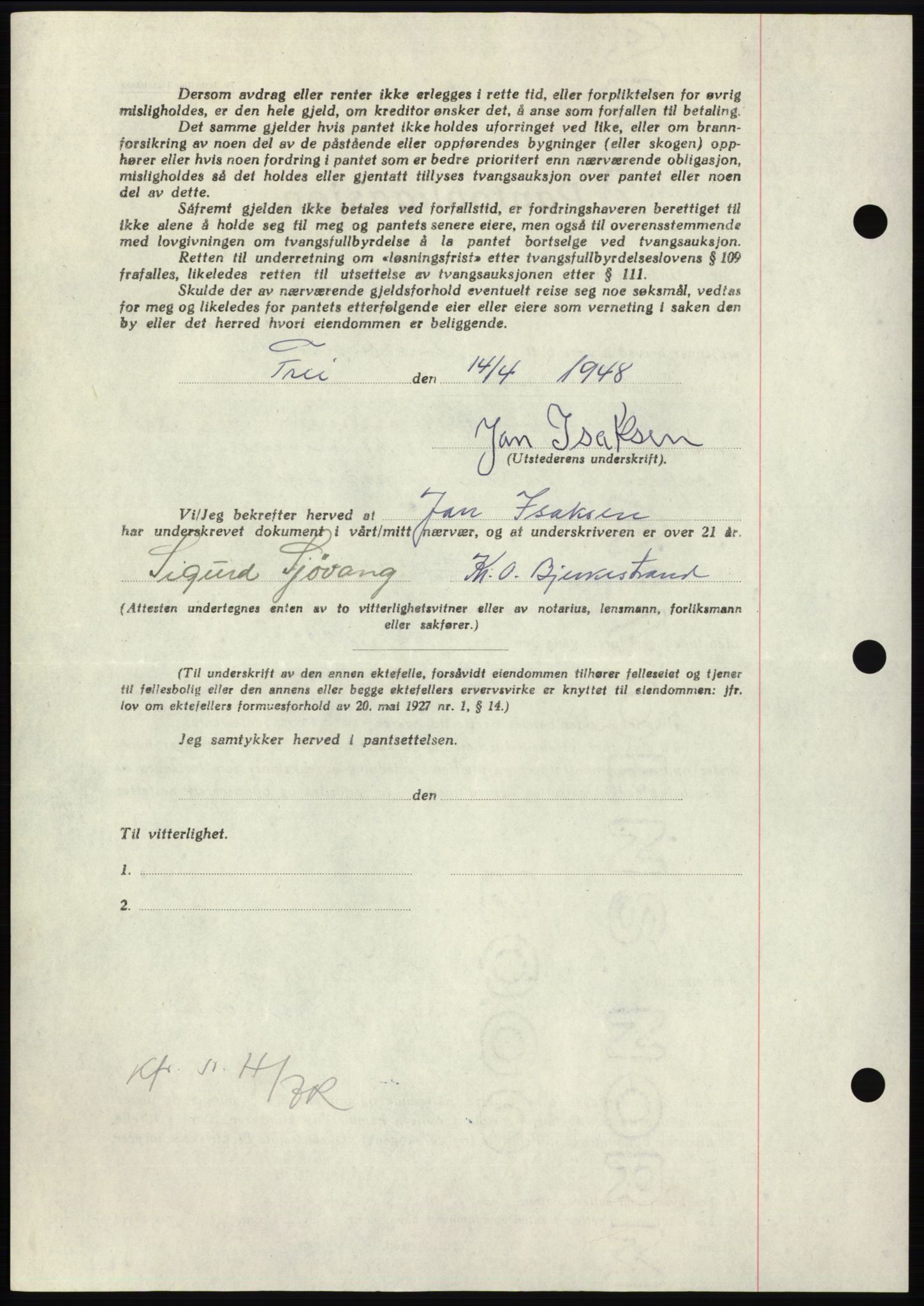 Nordmøre sorenskriveri, AV/SAT-A-4132/1/2/2Ca: Pantebok nr. B98, 1948-1948, Dagboknr: 839/1948