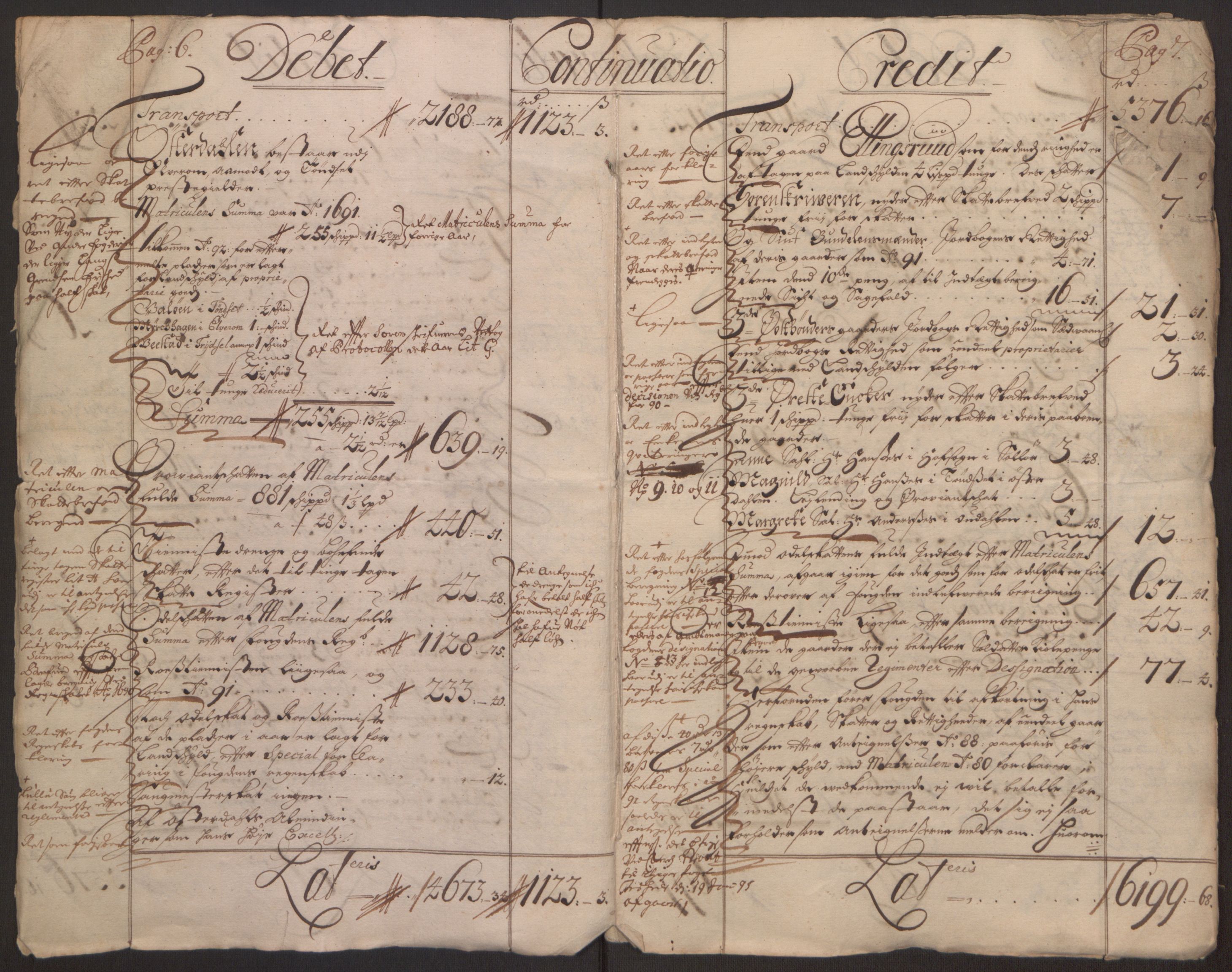 Rentekammeret inntil 1814, Reviderte regnskaper, Fogderegnskap, AV/RA-EA-4092/R13/L0830: Fogderegnskap Solør, Odal og Østerdal, 1692, s. 7