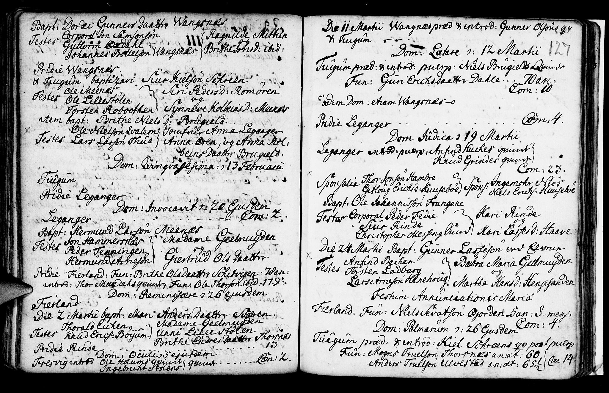 Leikanger sokneprestembete, SAB/A-81001: Ministerialbok nr. A 2, 1735-1756, s. 127