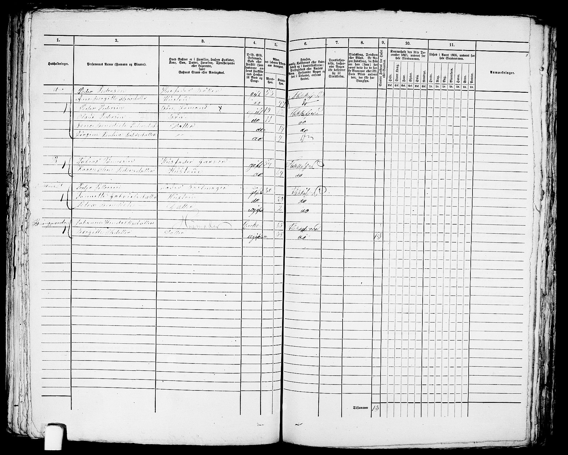 RA, Folketelling 1865 for 1004B Flekkefjord prestegjeld, Flekkefjord kjøpstad, 1865, s. 283