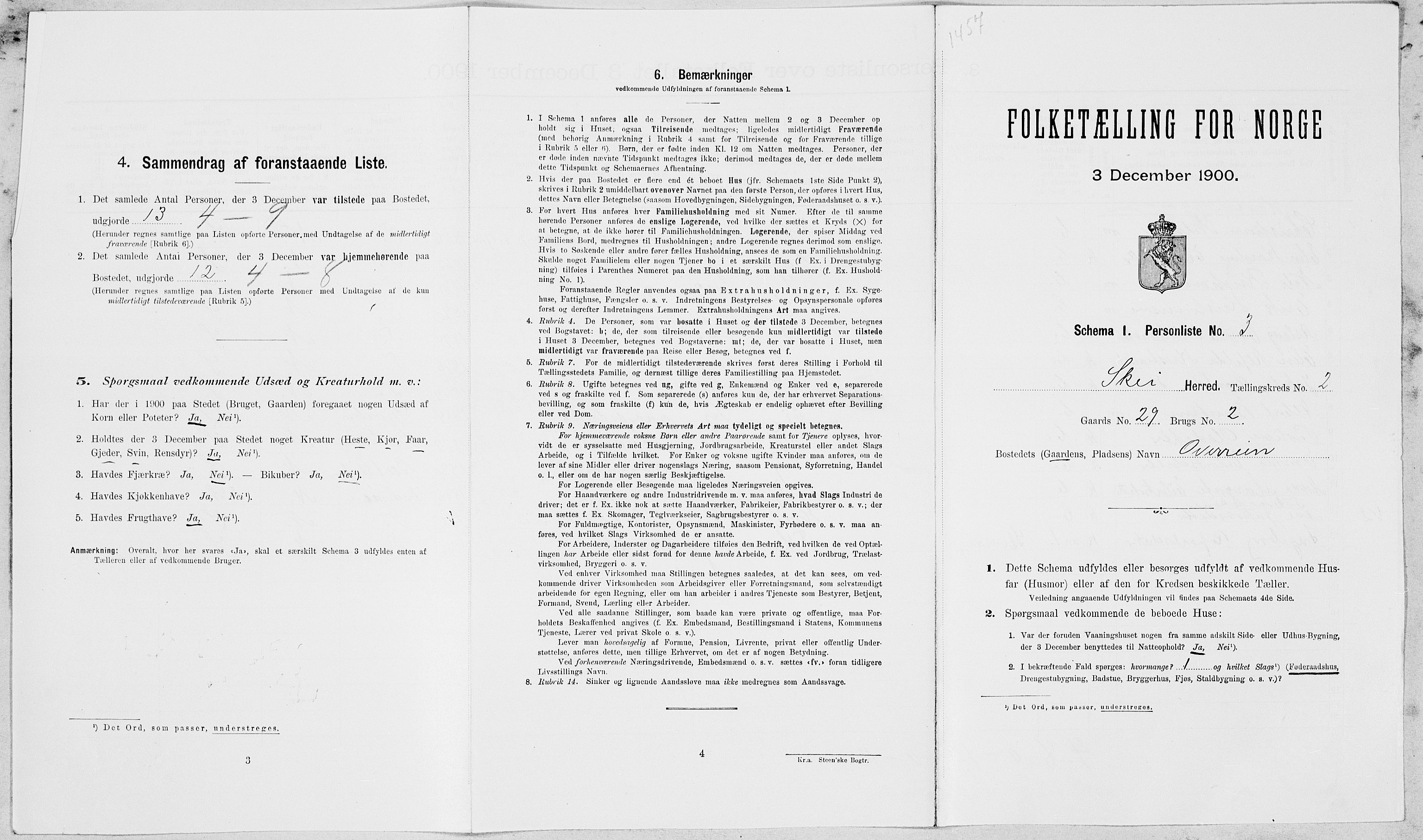 SAT, Folketelling 1900 for 1732 Skei herred, 1900, s. 184