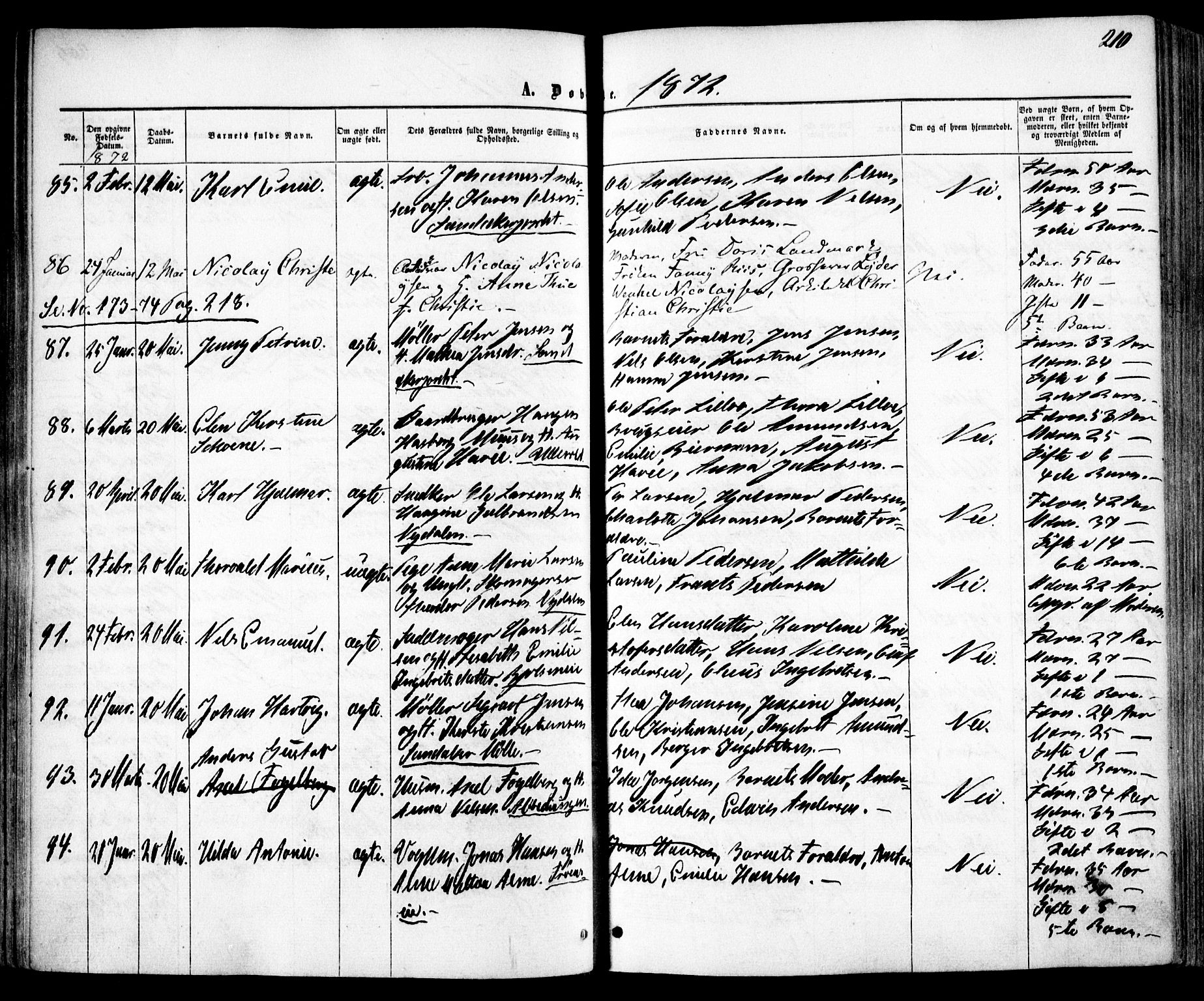Vestre Aker prestekontor Kirkebøker, AV/SAO-A-10025/F/Fa/L0004: Ministerialbok nr. 4, 1857-1877, s. 210