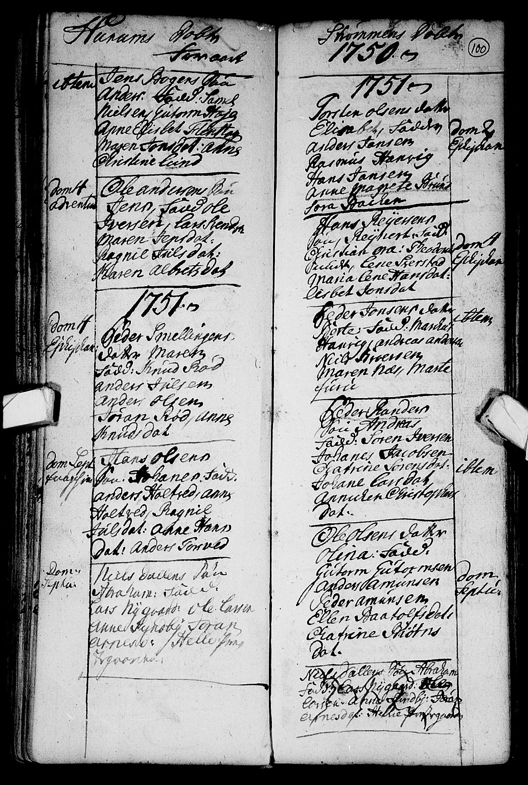 Hurum kirkebøker, SAKO/A-229/F/Fa/L0002: Ministerialbok nr. 2, 1733-1757, s. 100