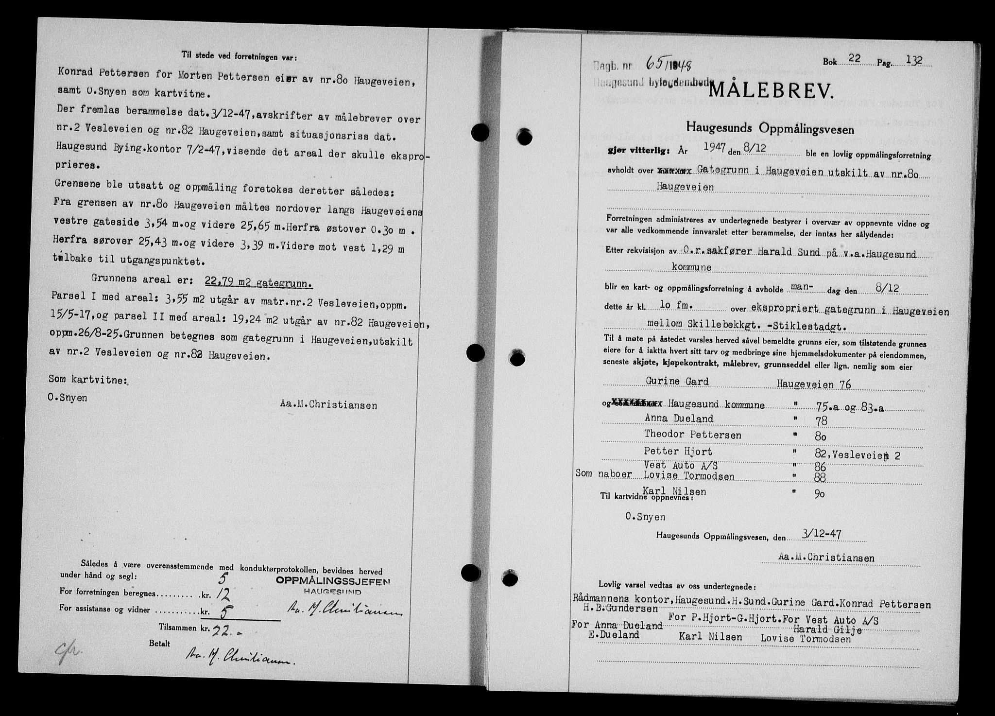Haugesund tingrett, SAST/A-101415/01/II/IIC/L0063: Pantebok nr. A 4, 1946-1948, Dagboknr: 65/1948