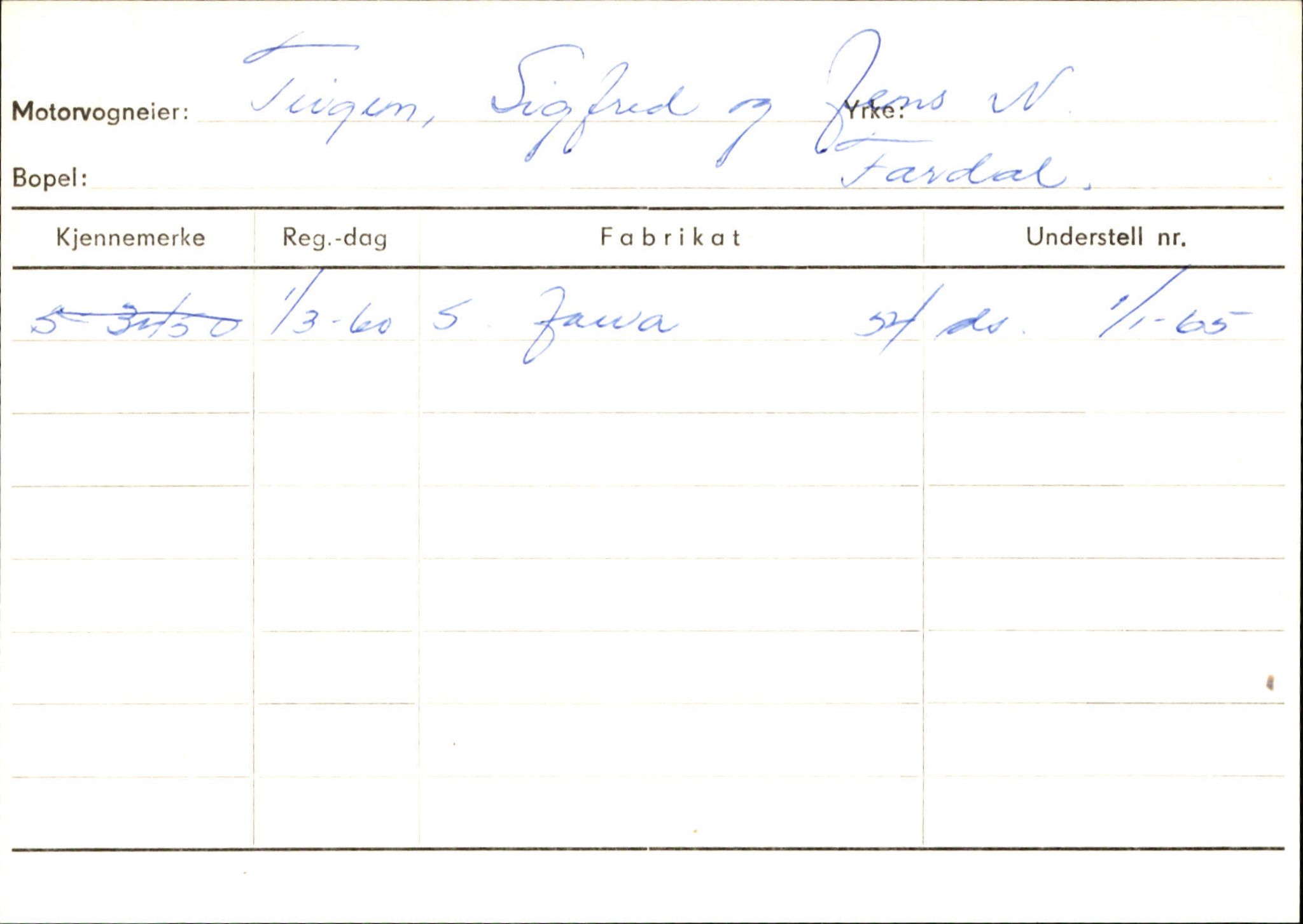 Statens vegvesen, Sogn og Fjordane vegkontor, AV/SAB-A-5301/4/F/L0124: Eigarregister Sogndal A-U, 1945-1975, s. 2596