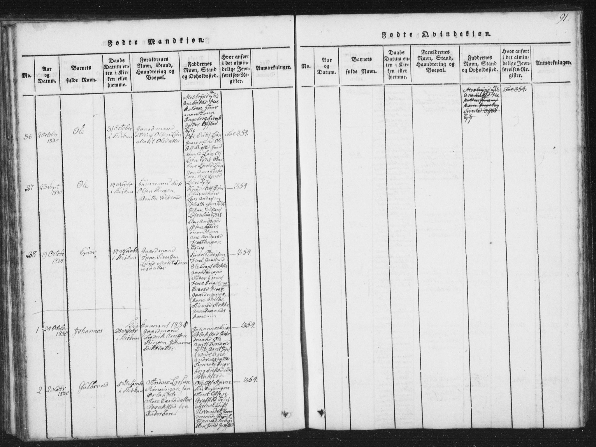 Ministerialprotokoller, klokkerbøker og fødselsregistre - Sør-Trøndelag, AV/SAT-A-1456/672/L0862: Klokkerbok nr. 672C01, 1816-1831, s. 91