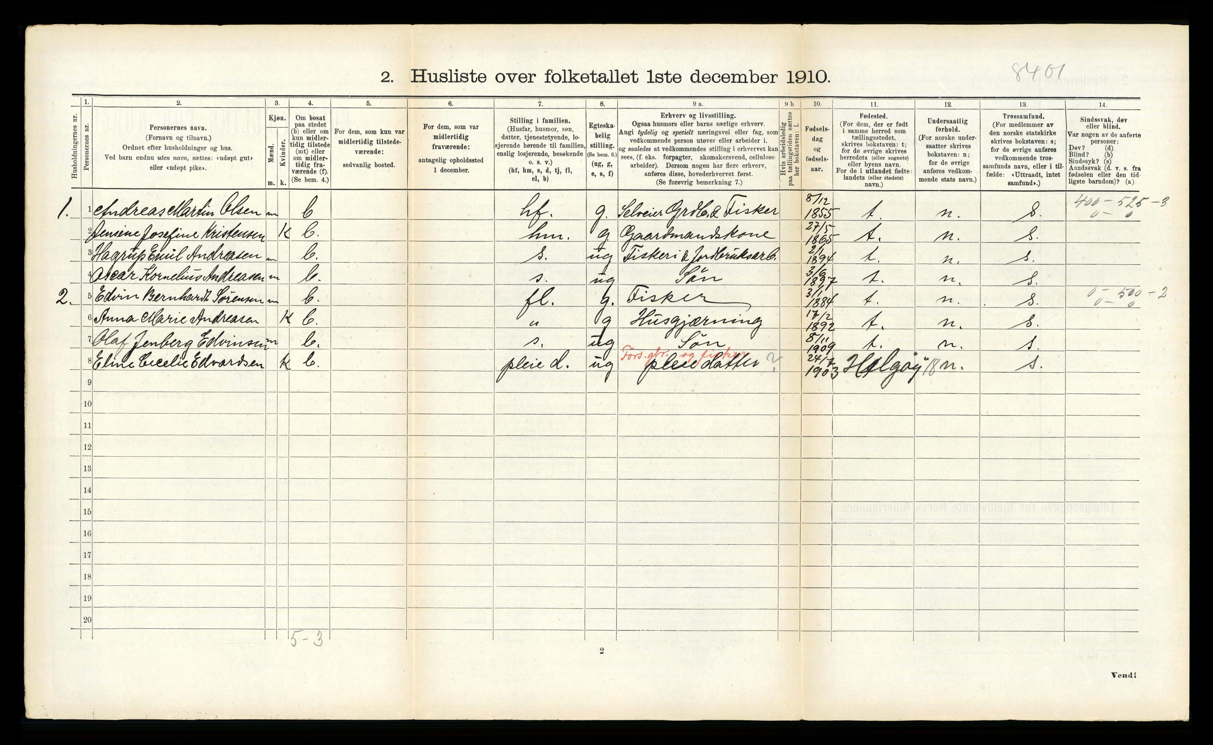 RA, Folketelling 1910 for 1934 Tromsøysund herred, 1910, s. 1366