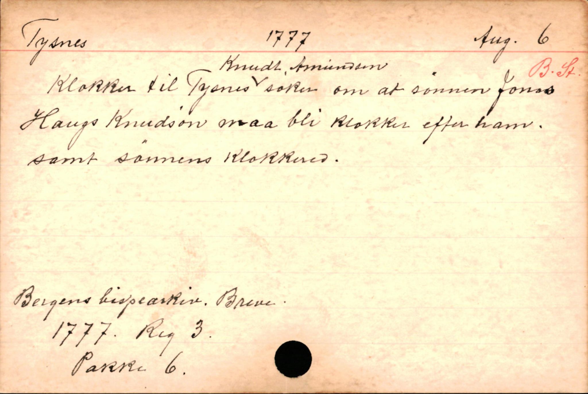 Haugen, Johannes - lærer, AV/SAB-SAB/PA-0036/01/L0001: Om klokkere og lærere, 1521-1904, s. 2550
