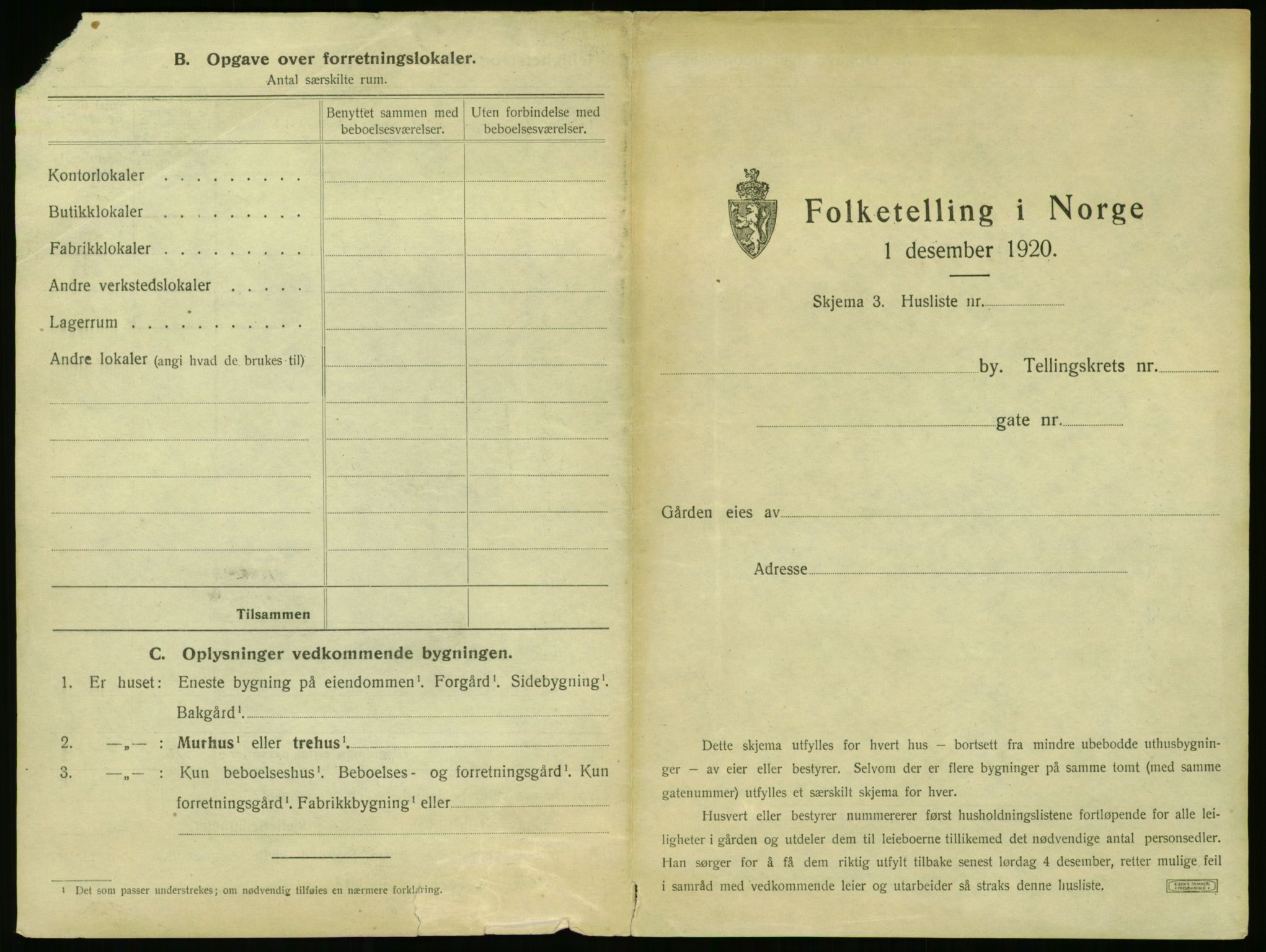 SAO, Folketelling 1920 for 0301 Kristiania kjøpstad, 1920, s. 660574