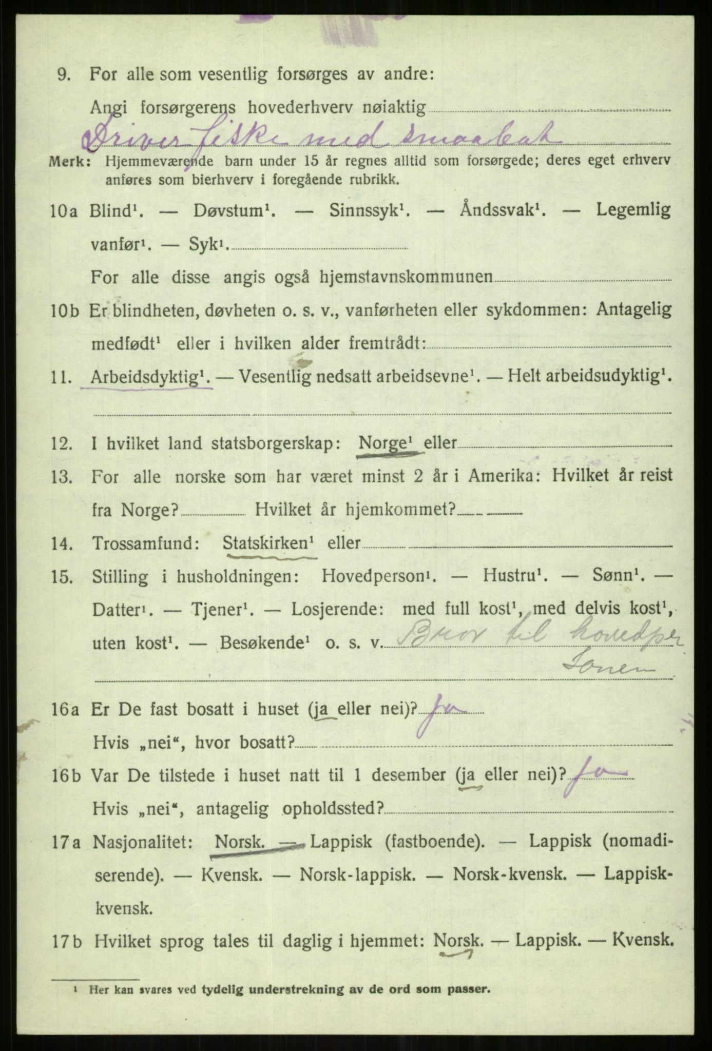 SATØ, Folketelling 1920 for 1936 Karlsøy herred, 1920, s. 4003