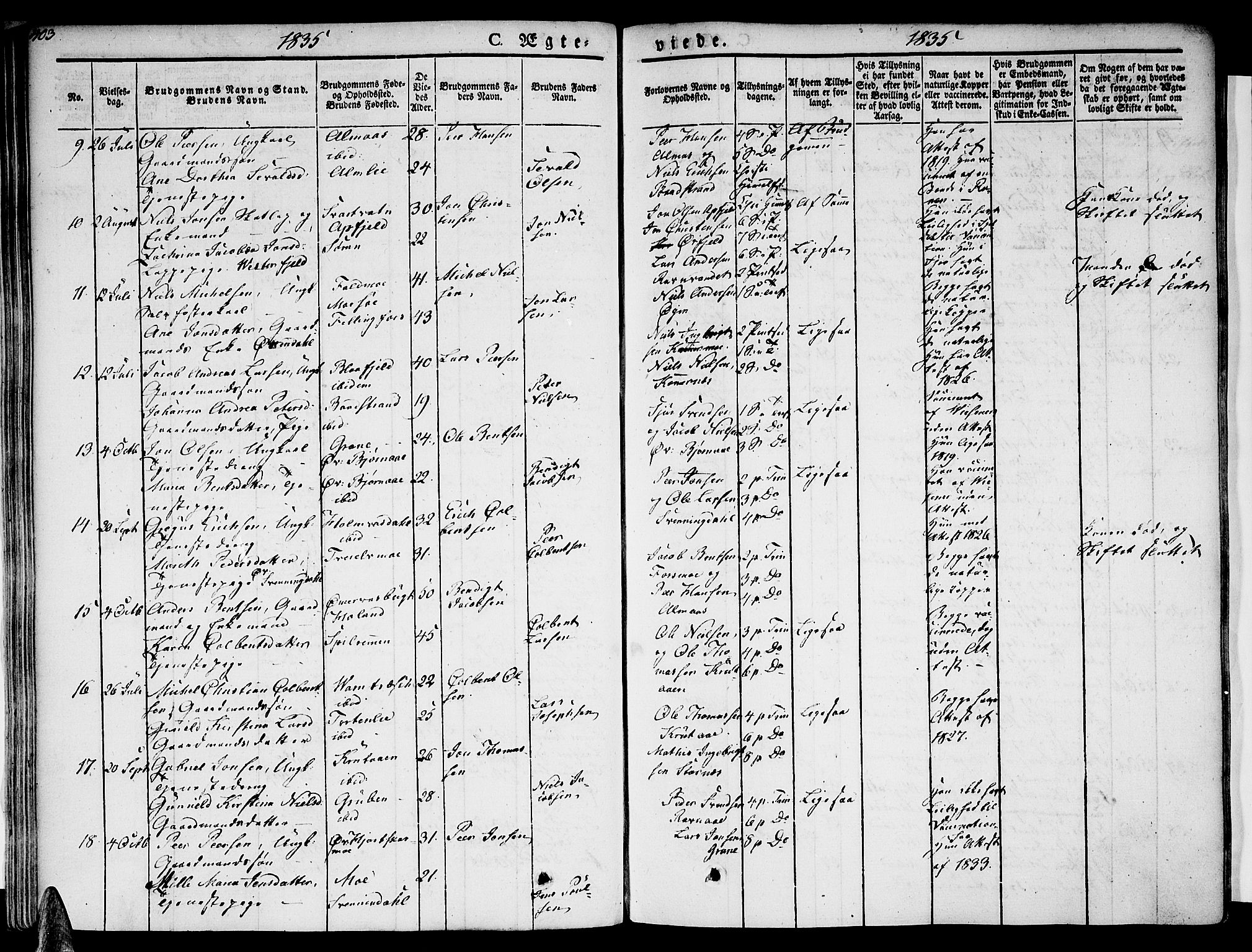 Ministerialprotokoller, klokkerbøker og fødselsregistre - Nordland, AV/SAT-A-1459/820/L0290: Ministerialbok nr. 820A11, 1826-1845, s. 403