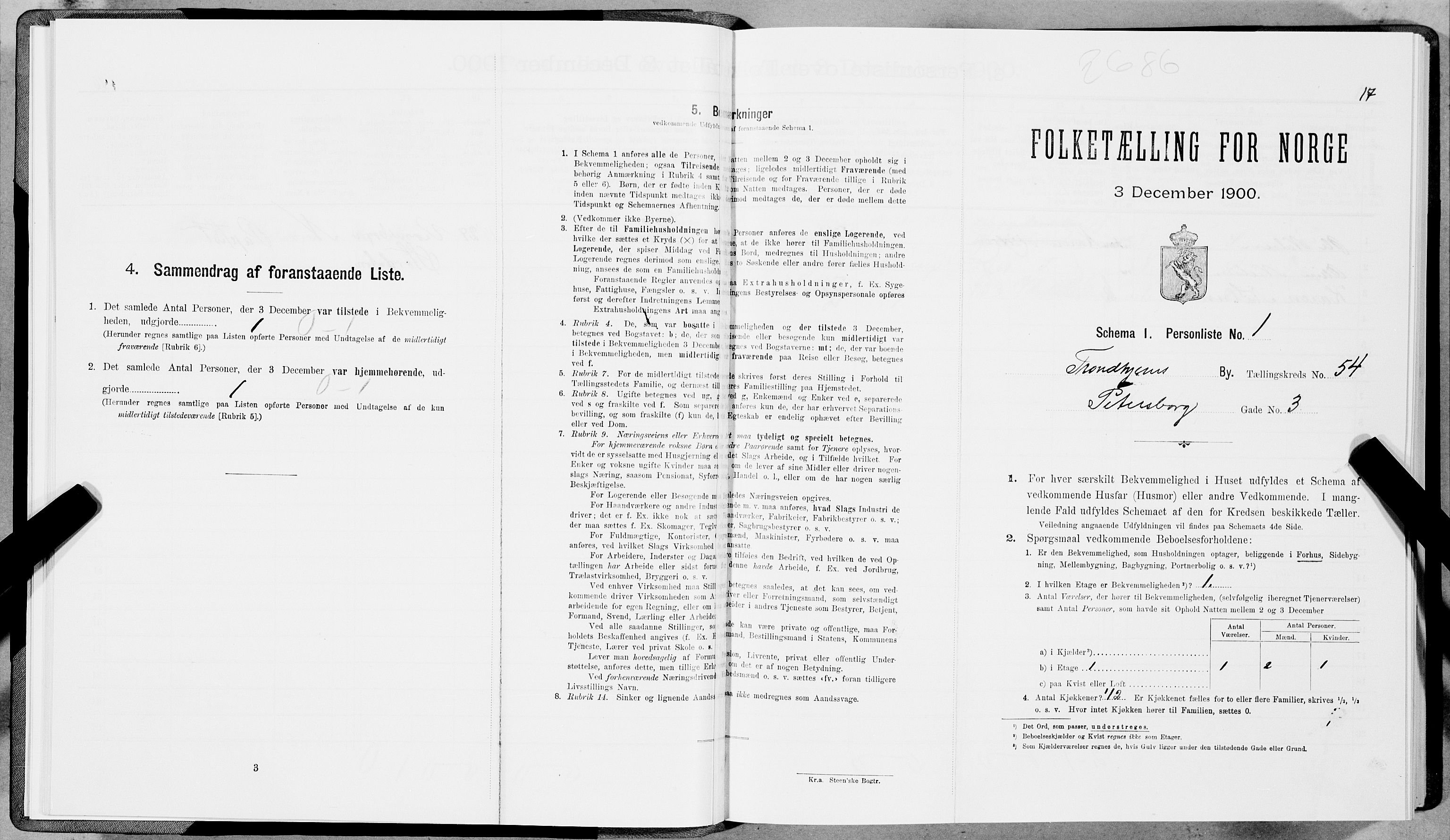 SAT, Folketelling 1900 for 1601 Trondheim kjøpstad, 1900, s. 9085