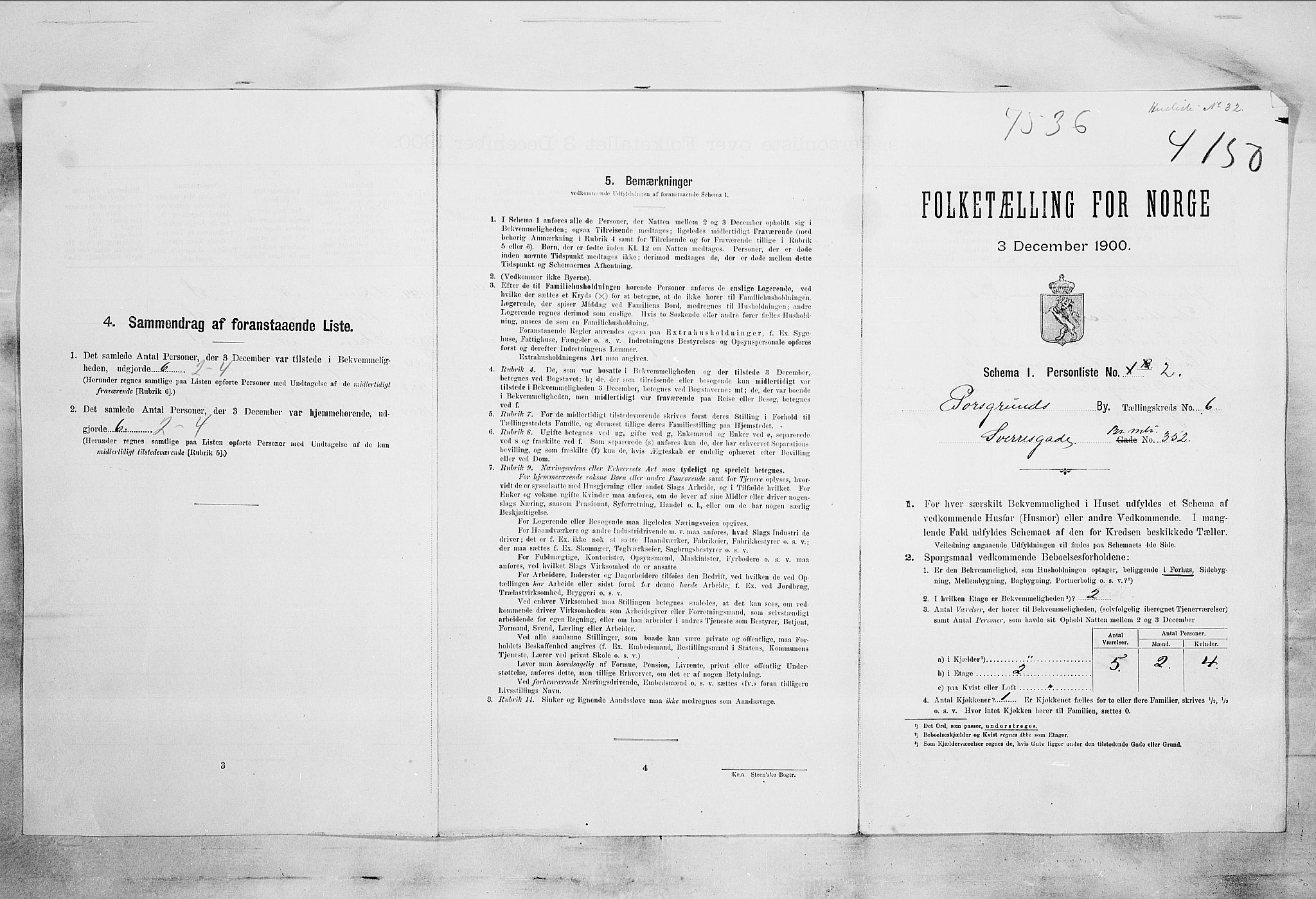 SAKO, Folketelling 1900 for 0805 Porsgrunn kjøpstad, 1900, s. 3453