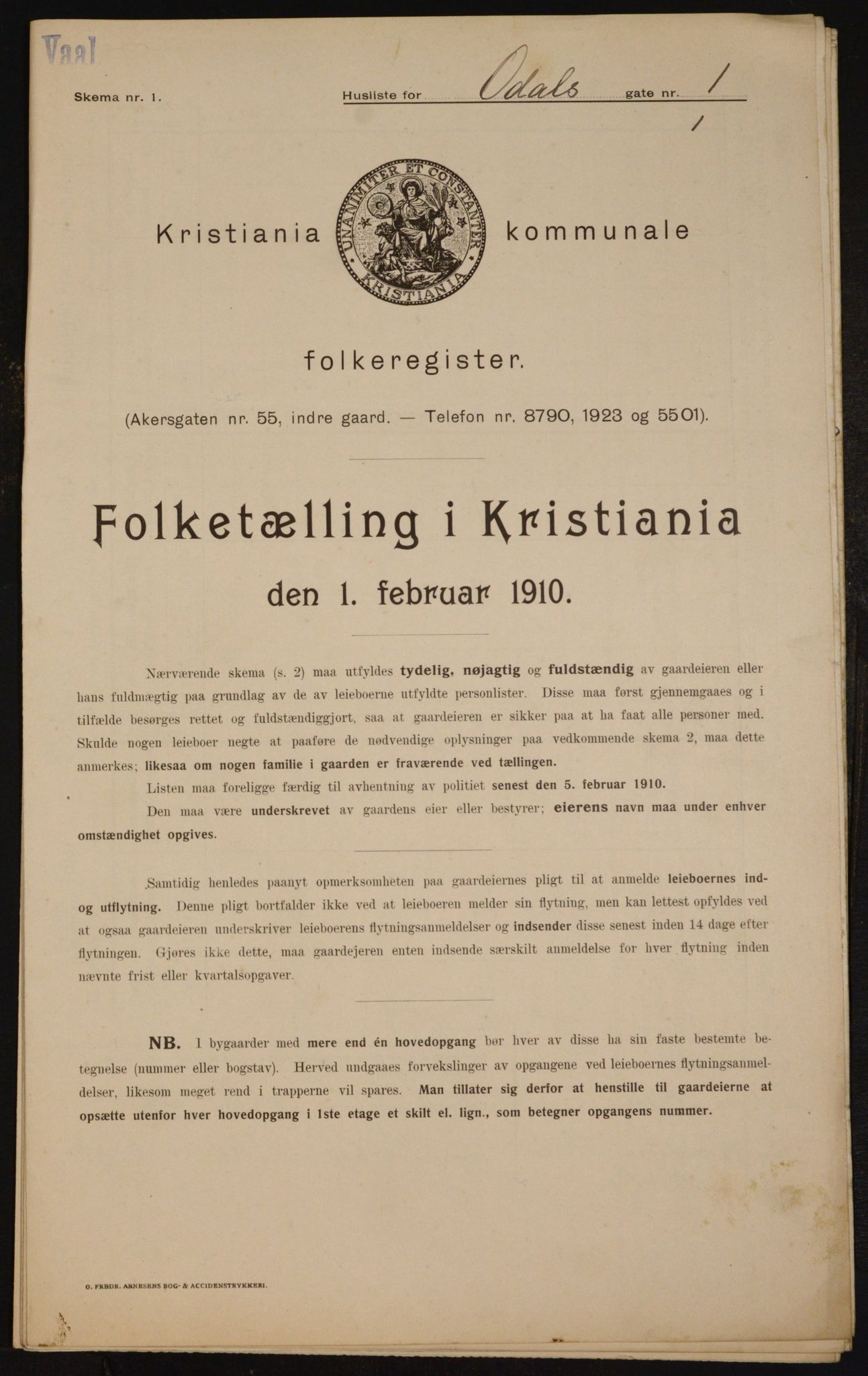 OBA, Kommunal folketelling 1.2.1910 for Kristiania, 1910, s. 71784
