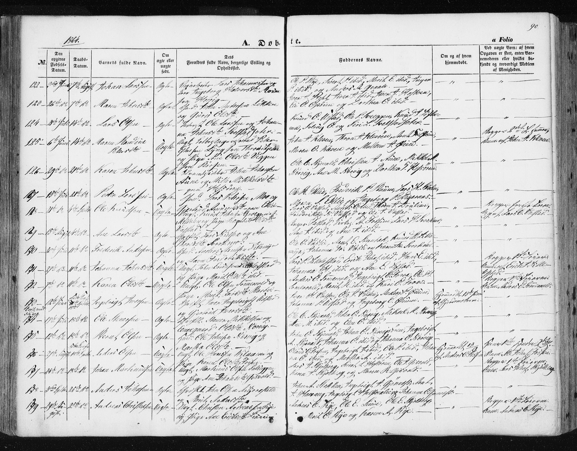 Ministerialprotokoller, klokkerbøker og fødselsregistre - Sør-Trøndelag, AV/SAT-A-1456/668/L0806: Ministerialbok nr. 668A06, 1854-1869, s. 90