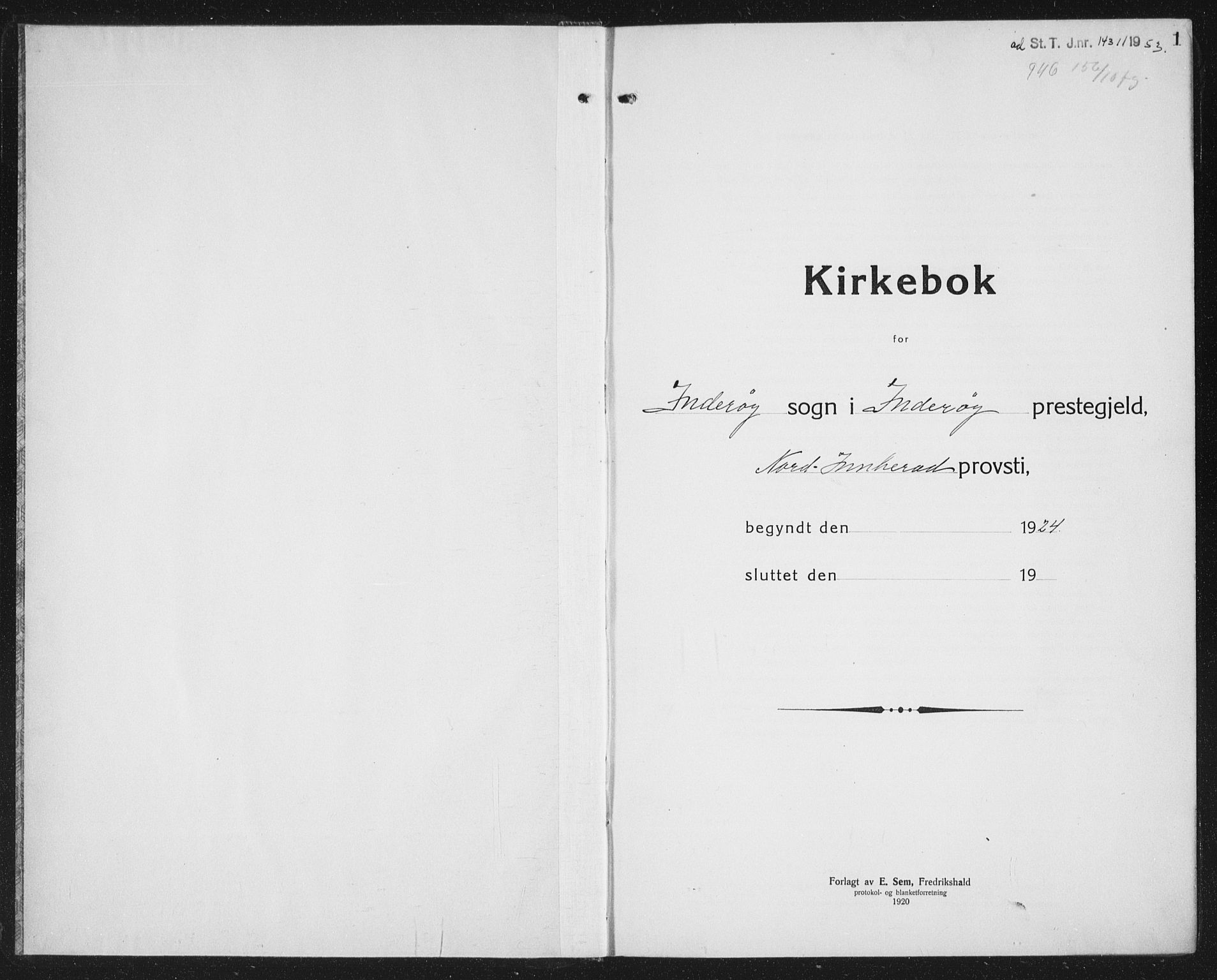 Ministerialprotokoller, klokkerbøker og fødselsregistre - Nord-Trøndelag, AV/SAT-A-1458/730/L0303: Klokkerbok nr. 730C06, 1924-1933, s. 1