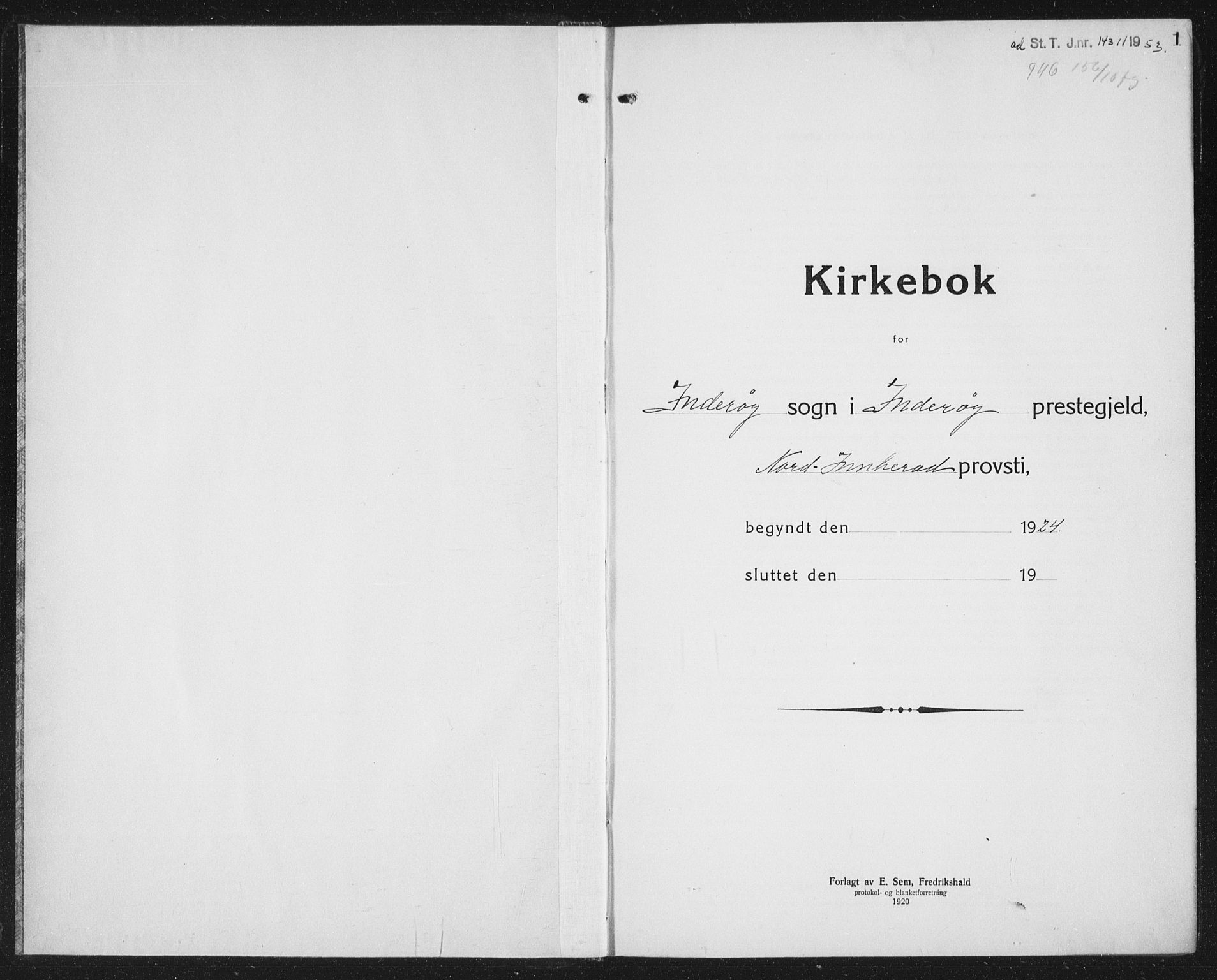 Ministerialprotokoller, klokkerbøker og fødselsregistre - Nord-Trøndelag, SAT/A-1458/730/L0303: Klokkerbok nr. 730C06, 1924-1933, s. 1