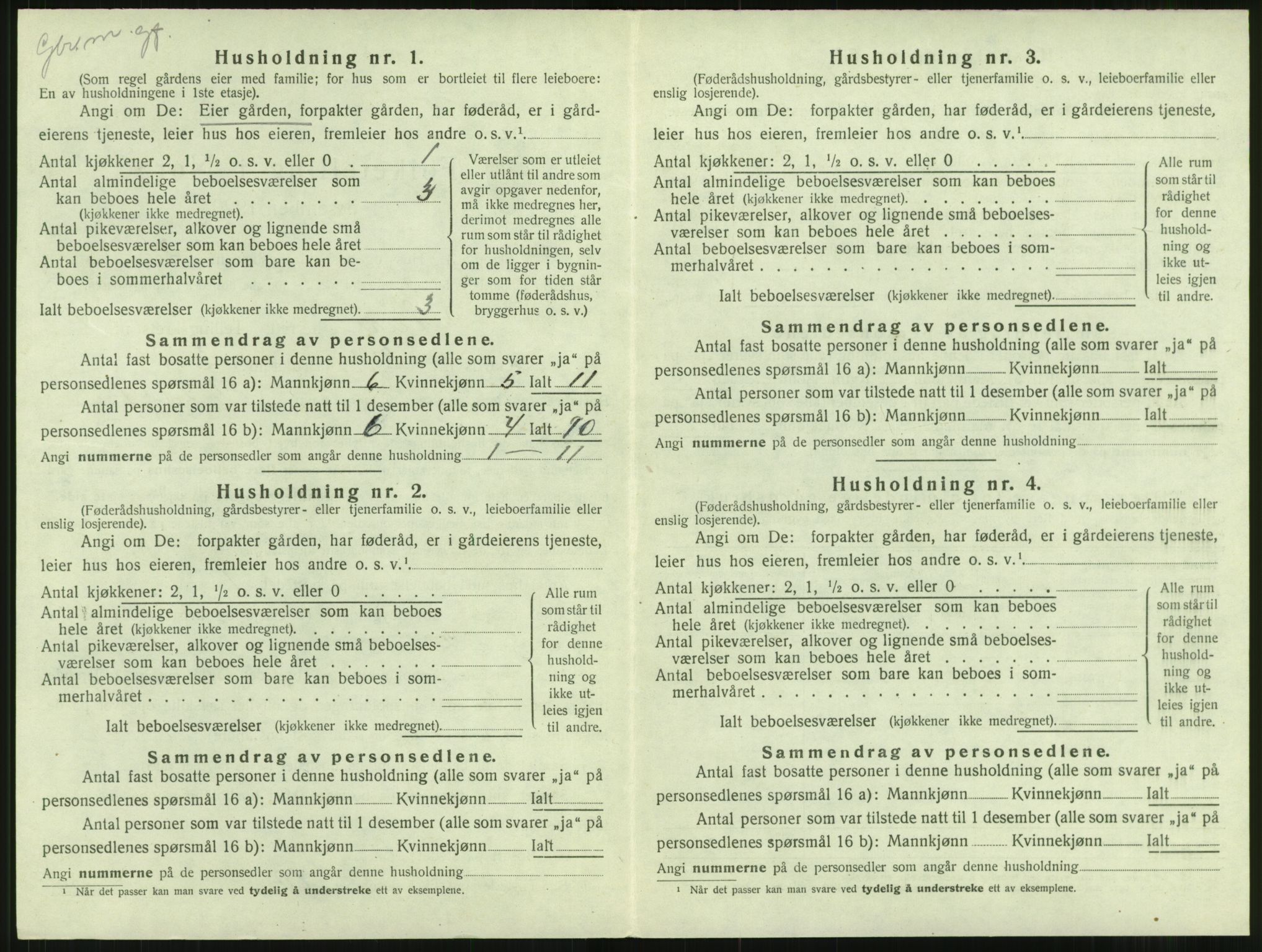 SAT, Folketelling 1920 for 1569 Aure herred, 1920, s. 225