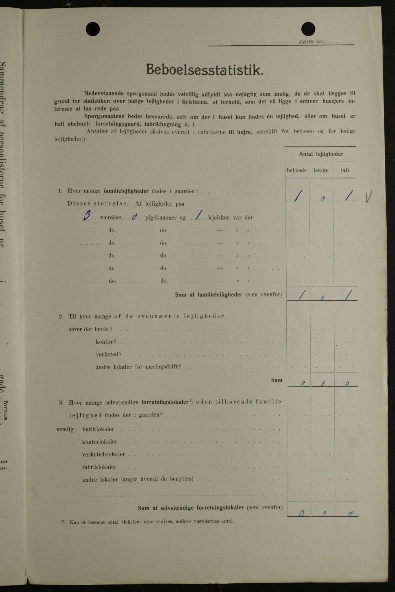 OBA, Kommunal folketelling 1.2.1908 for Kristiania kjøpstad, 1908, s. 74739