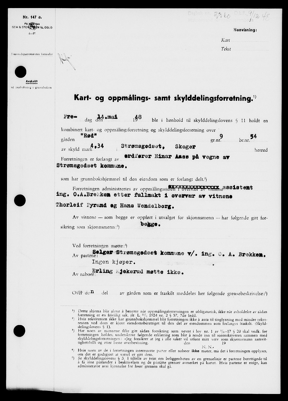 Holmestrand sorenskriveri, SAKO/A-67/G/Ga/Gaa/L0065: Pantebok nr. A-65, 1948-1949, Dagboknr: 2360/1948