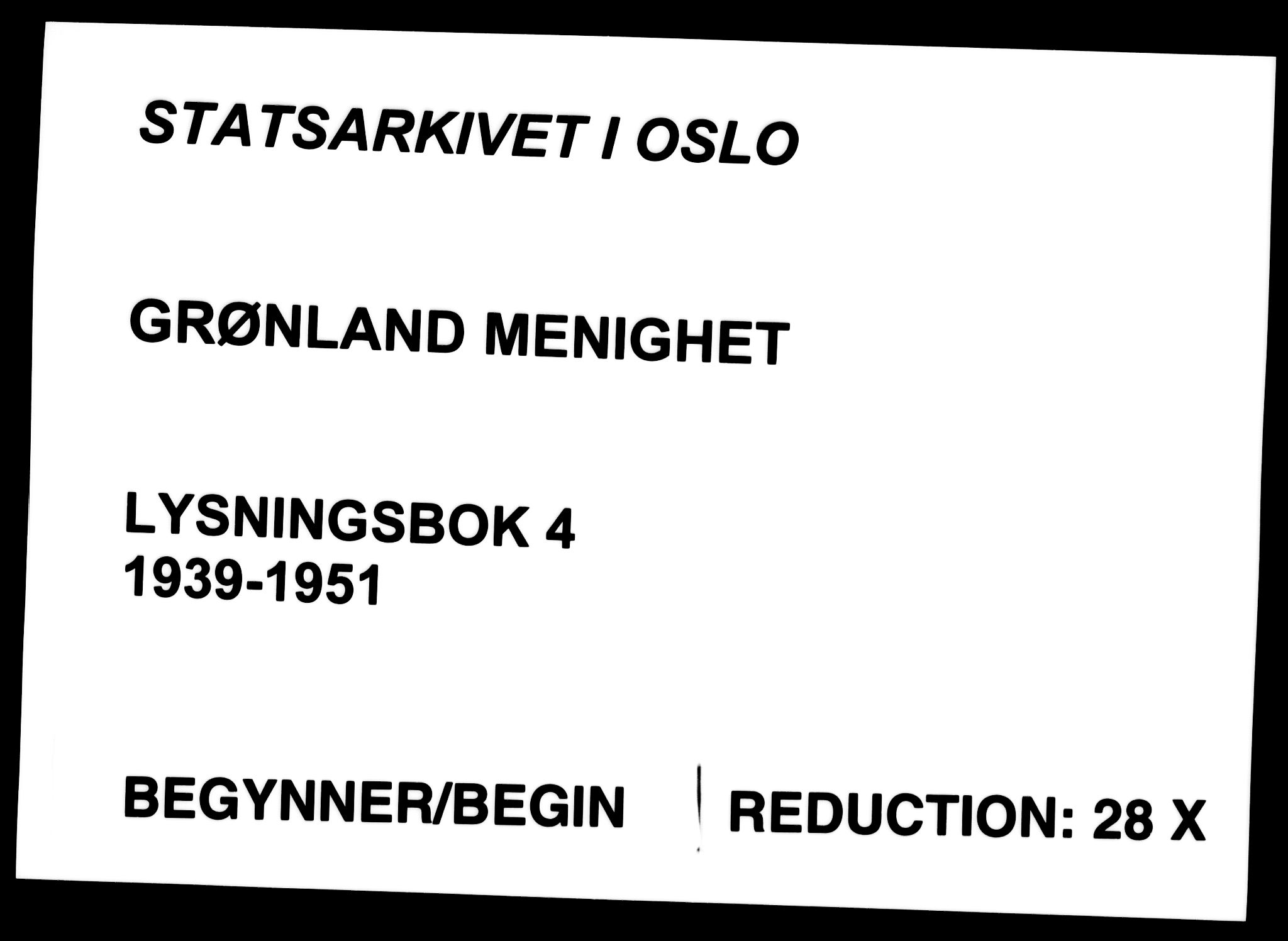 Grønland prestekontor Kirkebøker, AV/SAO-A-10848/H/Ha/L0004: Lysningsprotokoll nr. 4, 1939-1951