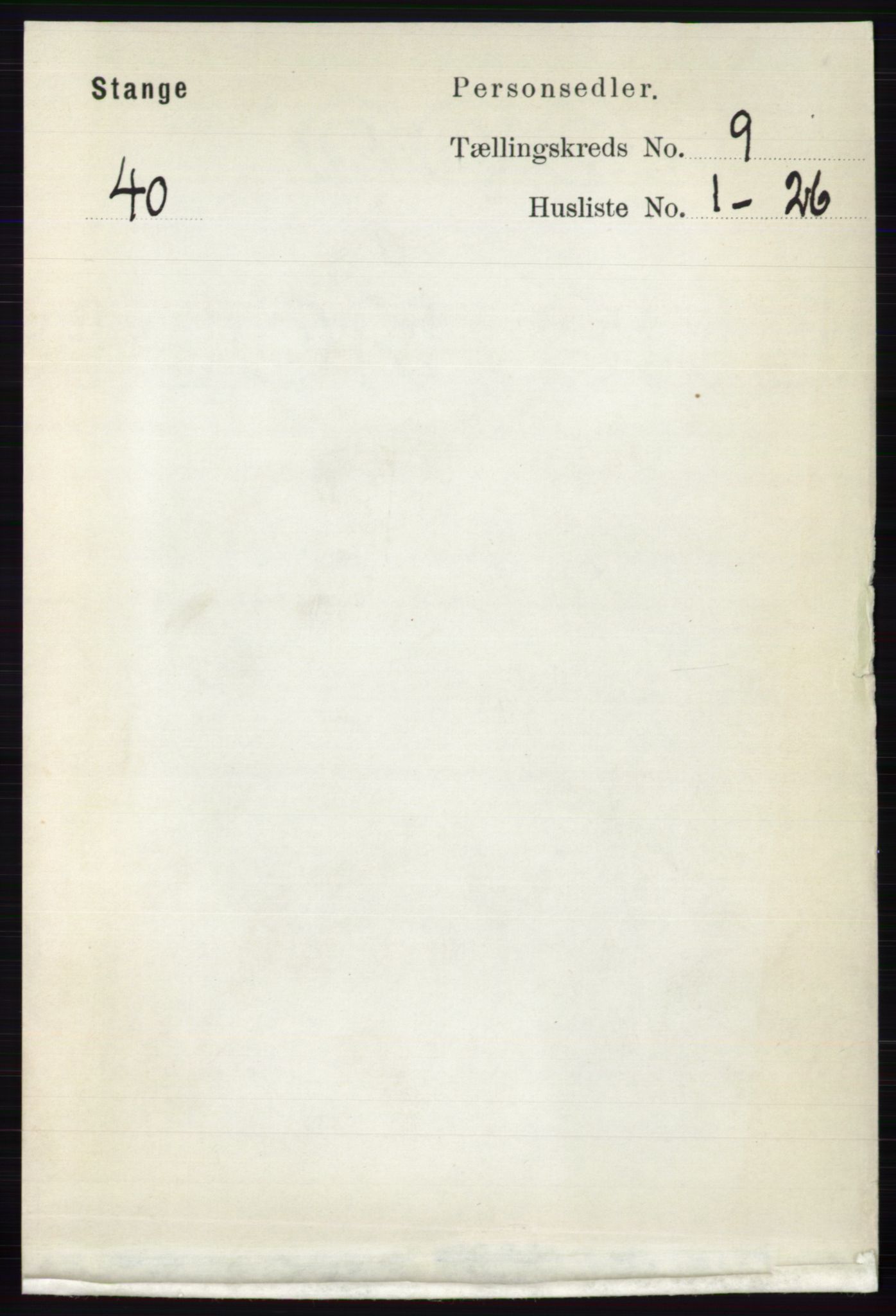 RA, Folketelling 1891 for 0417 Stange herred, 1891, s. 6043