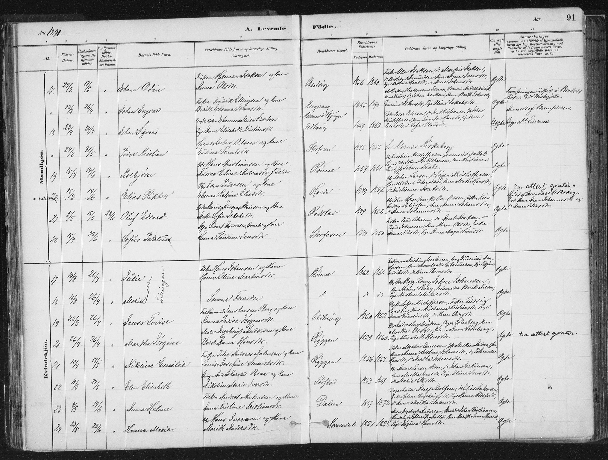Ministerialprotokoller, klokkerbøker og fødselsregistre - Sør-Trøndelag, SAT/A-1456/659/L0739: Ministerialbok nr. 659A09, 1879-1893, s. 91