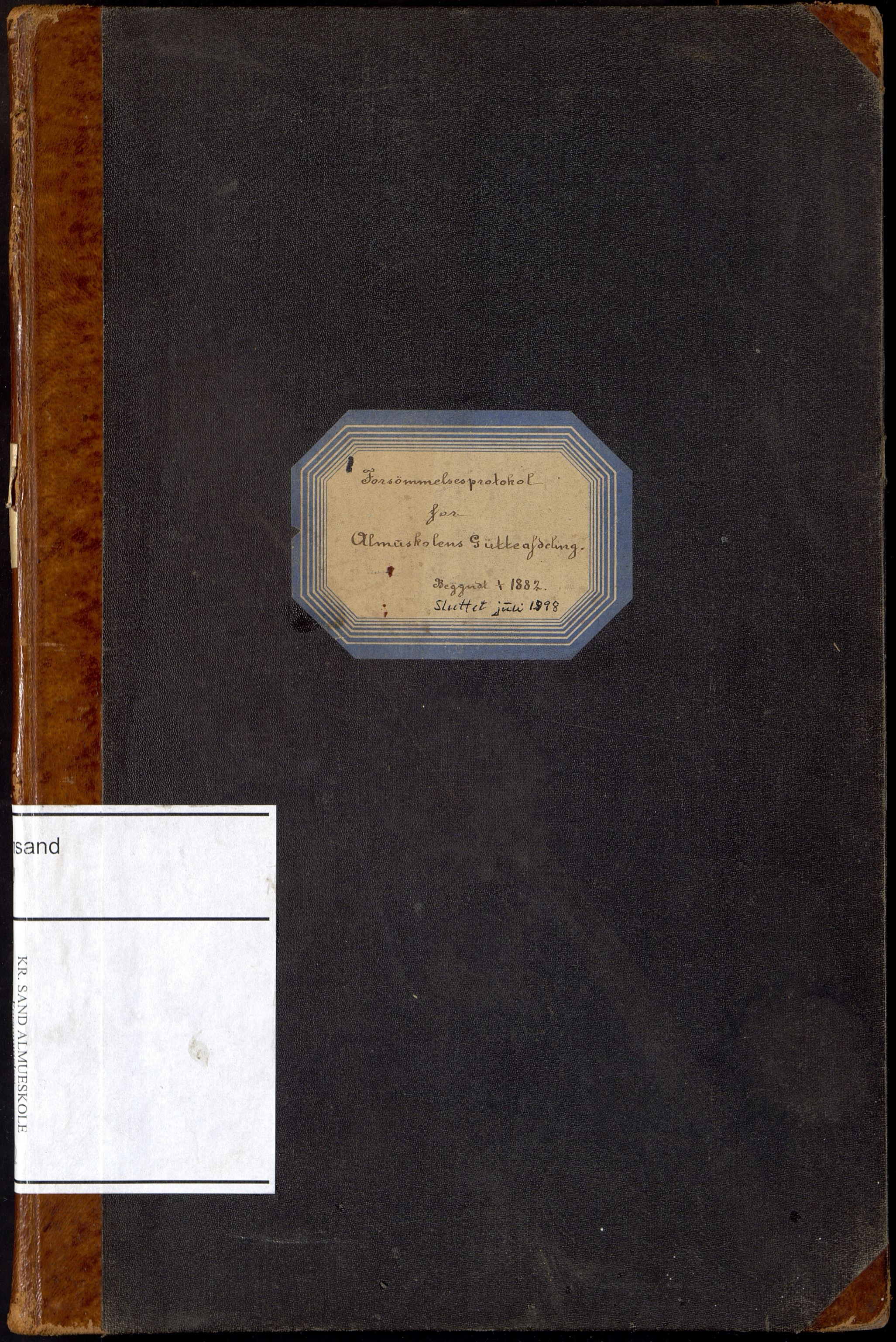 Kristiansand By - Kr. Sand Almueskoler, ARKSOR/1001KG564/I/Ia/L0002: Forsømmelser (gutteavdeling), 1882-1898