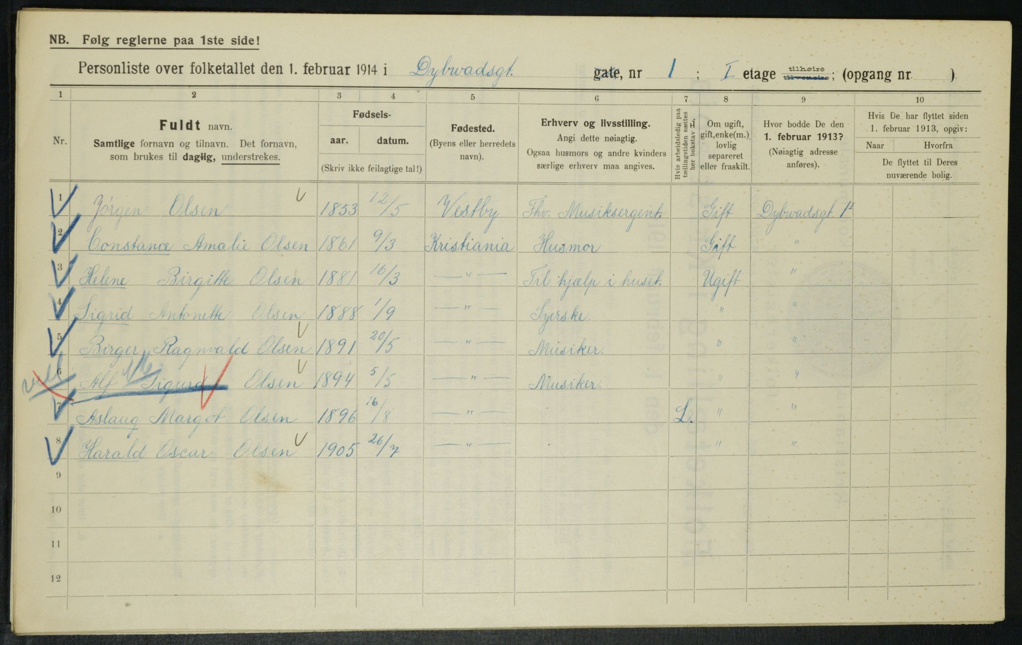 OBA, Kommunal folketelling 1.2.1914 for Kristiania, 1914, s. 17631