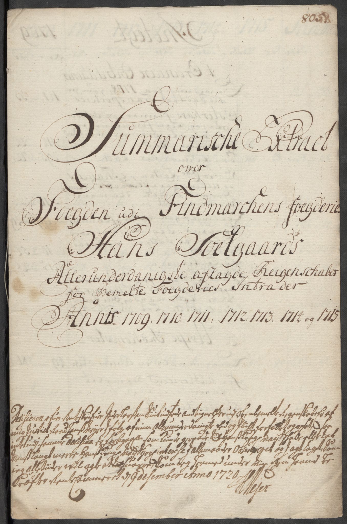 Rentekammeret inntil 1814, Reviderte regnskaper, Fogderegnskap, AV/RA-EA-4092/R69/L4856: Fogderegnskap Finnmark/Vardøhus, 1713-1715, s. 685
