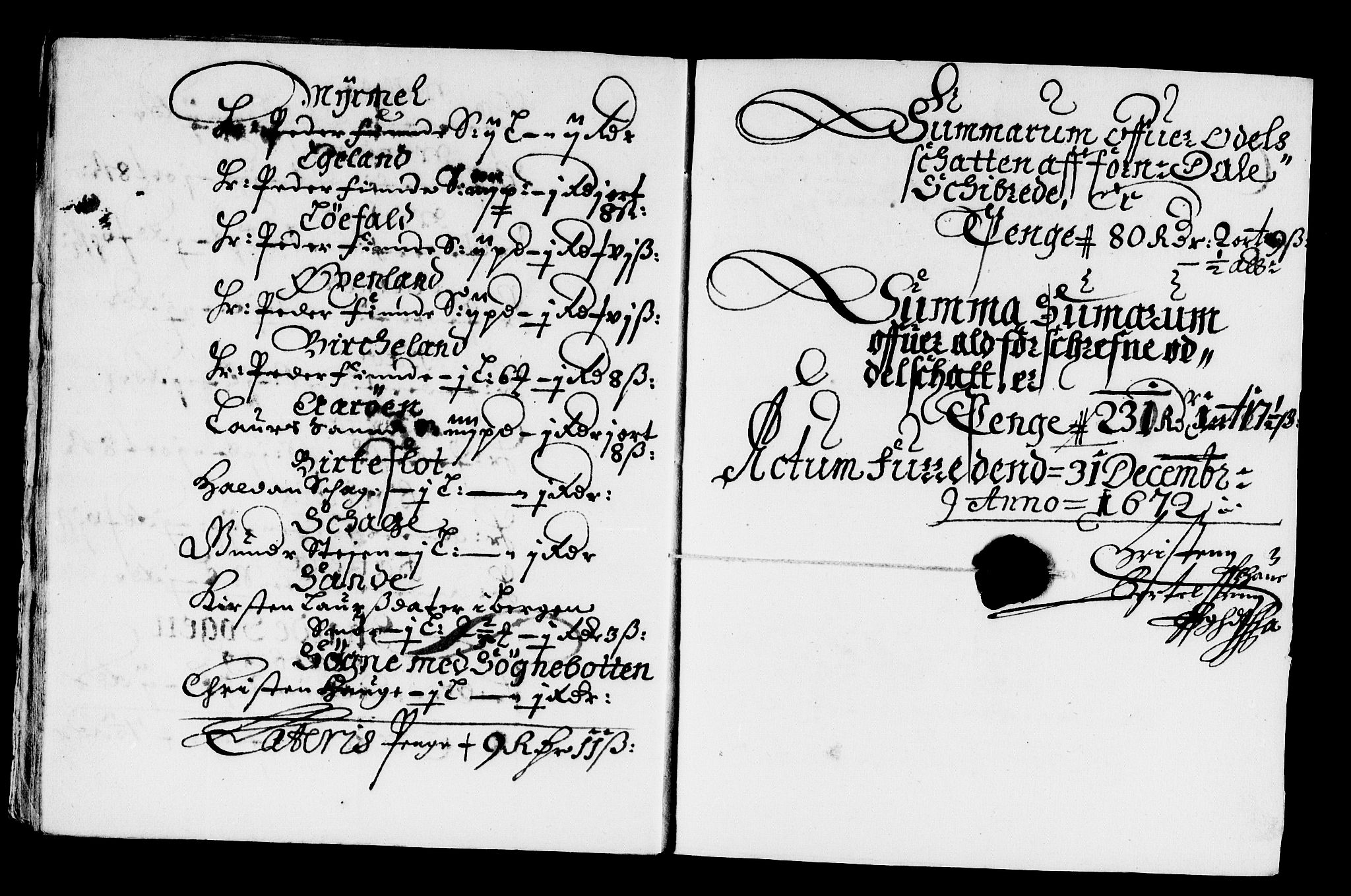 Rentekammeret inntil 1814, Reviderte regnskaper, Stiftamtstueregnskaper, Bergen stiftamt, RA/EA-6043/R/Rc/L0035: Bergen stiftamt, 1672