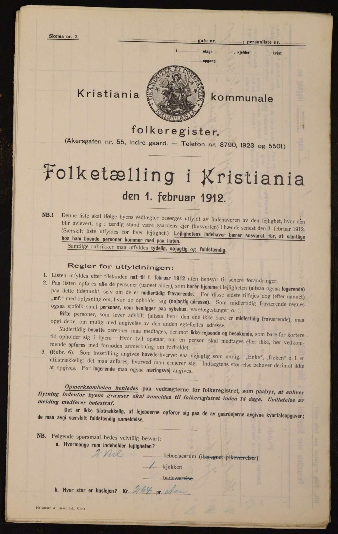 OBA, Kommunal folketelling 1.2.1912 for Kristiania, 1912, s. 54980