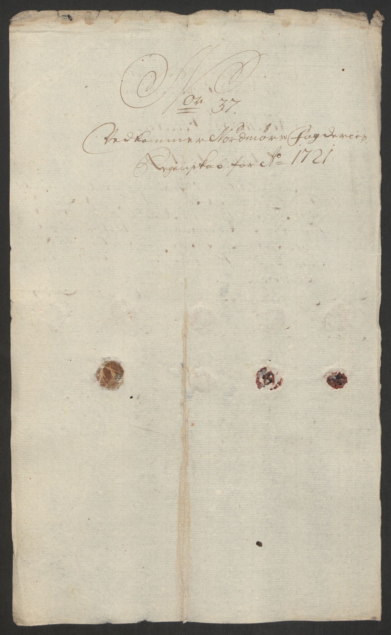 Rentekammeret inntil 1814, Reviderte regnskaper, Fogderegnskap, RA/EA-4092/R56/L3754: Fogderegnskap Nordmøre, 1721, s. 288