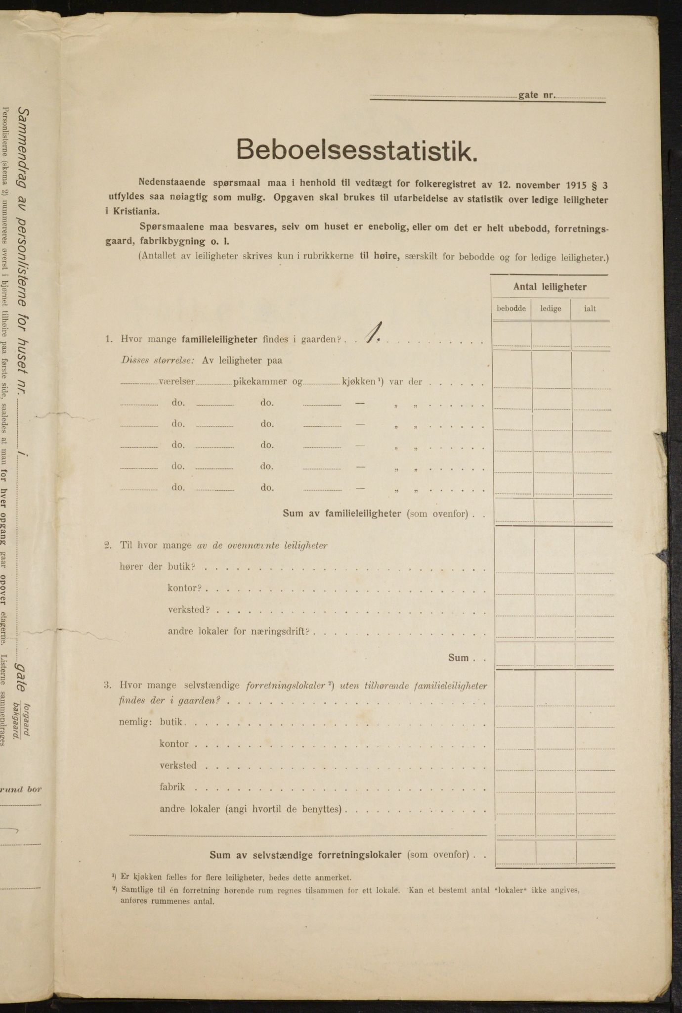 OBA, Kommunal folketelling 1.2.1916 for Kristiania, 1916, s. 129879