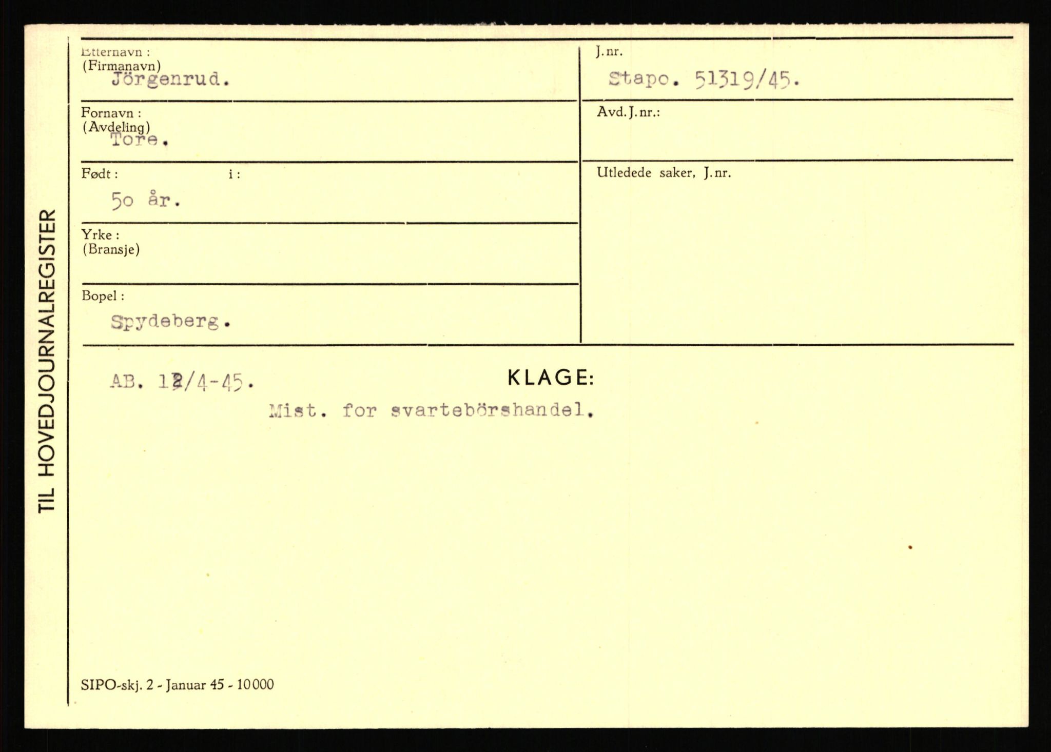 Statspolitiet - Hovedkontoret / Osloavdelingen, AV/RA-S-1329/C/Ca/L0008: Johan(nes)sen - Knoph, 1943-1945, s. 2713