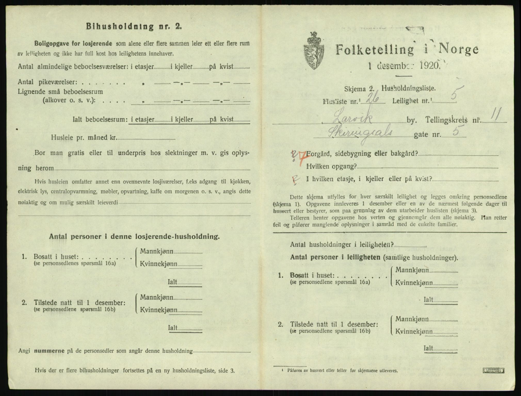 SAKO, Folketelling 1920 for 0707 Larvik kjøpstad, 1920, s. 7982