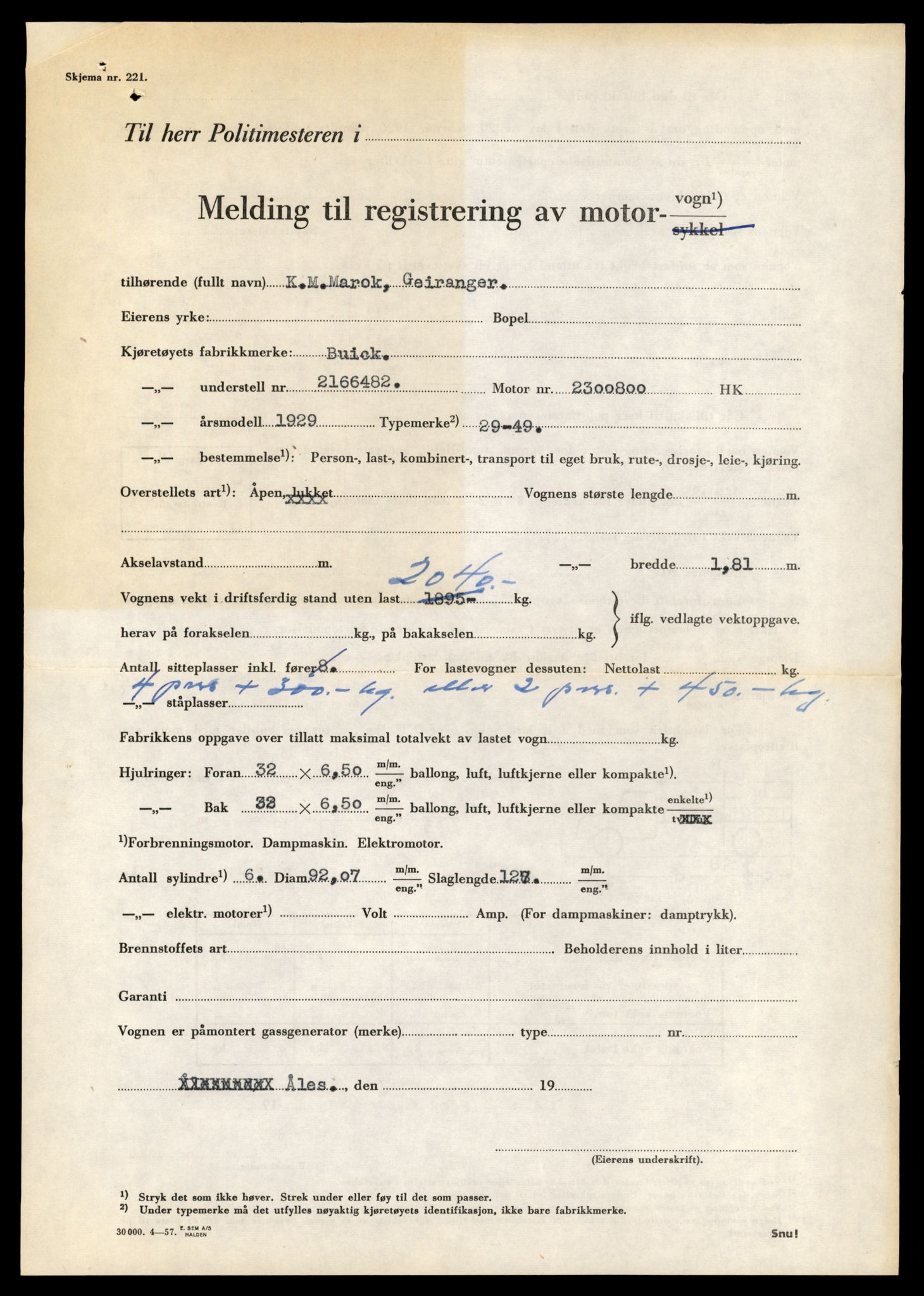 Møre og Romsdal vegkontor - Ålesund trafikkstasjon, AV/SAT-A-4099/F/Fe/L0023: Registreringskort for kjøretøy T 10695 - T 10809, 1927-1998, s. 2092