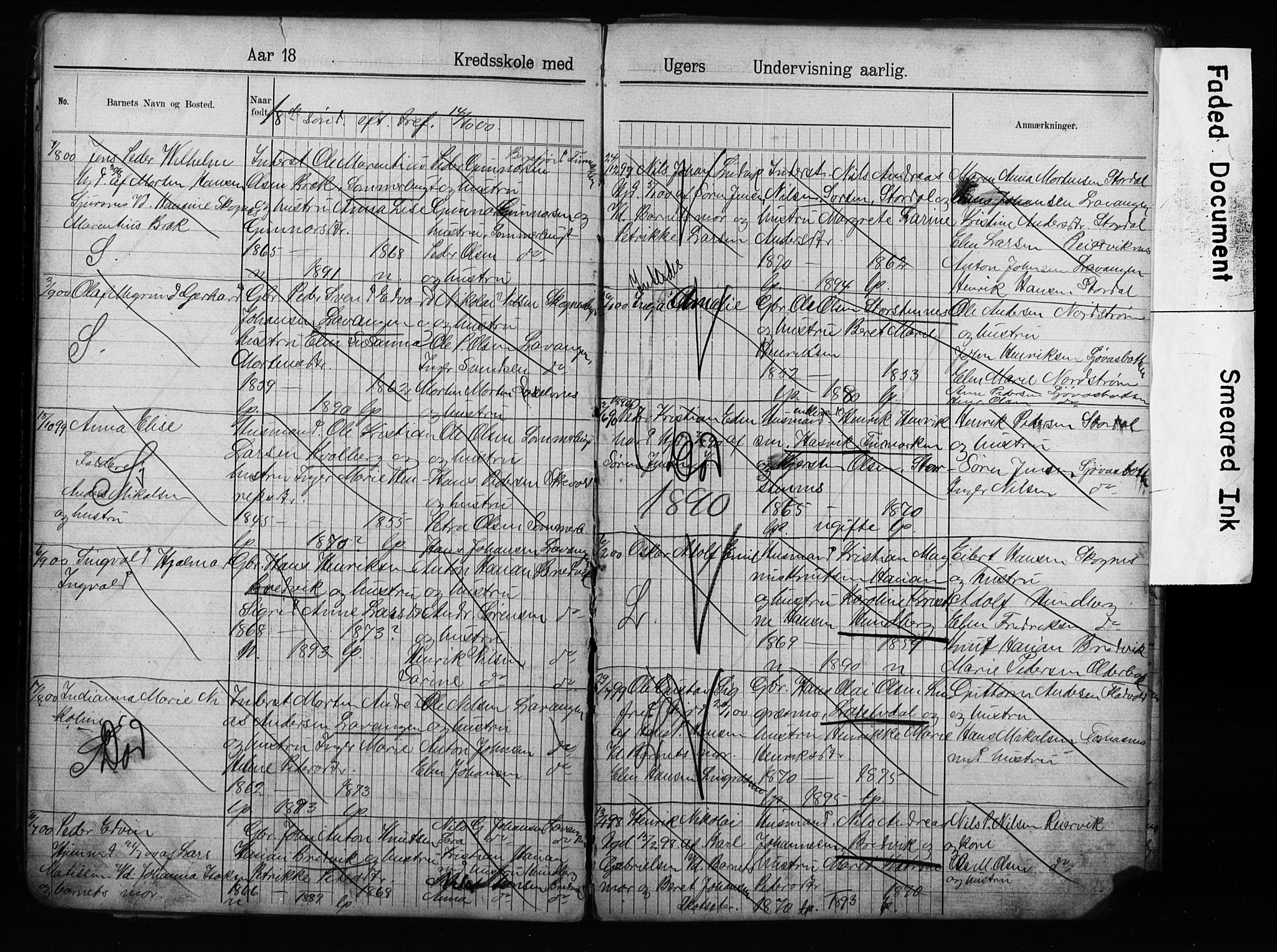 Lyngen sokneprestembete, AV/SATØ-S-1289/H/Ha/L0052/0001: Dåpsbok nr. 52.1, 1895-1914