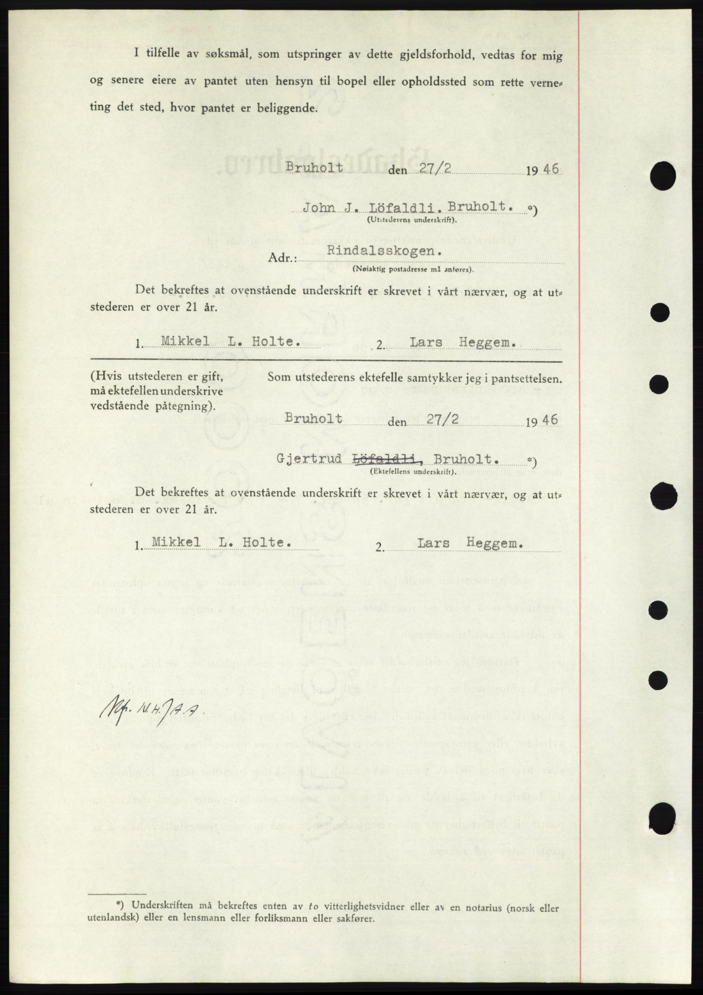 Nordmøre sorenskriveri, AV/SAT-A-4132/1/2/2Ca: Pantebok nr. B93b, 1946-1946, Dagboknr: 529/1946