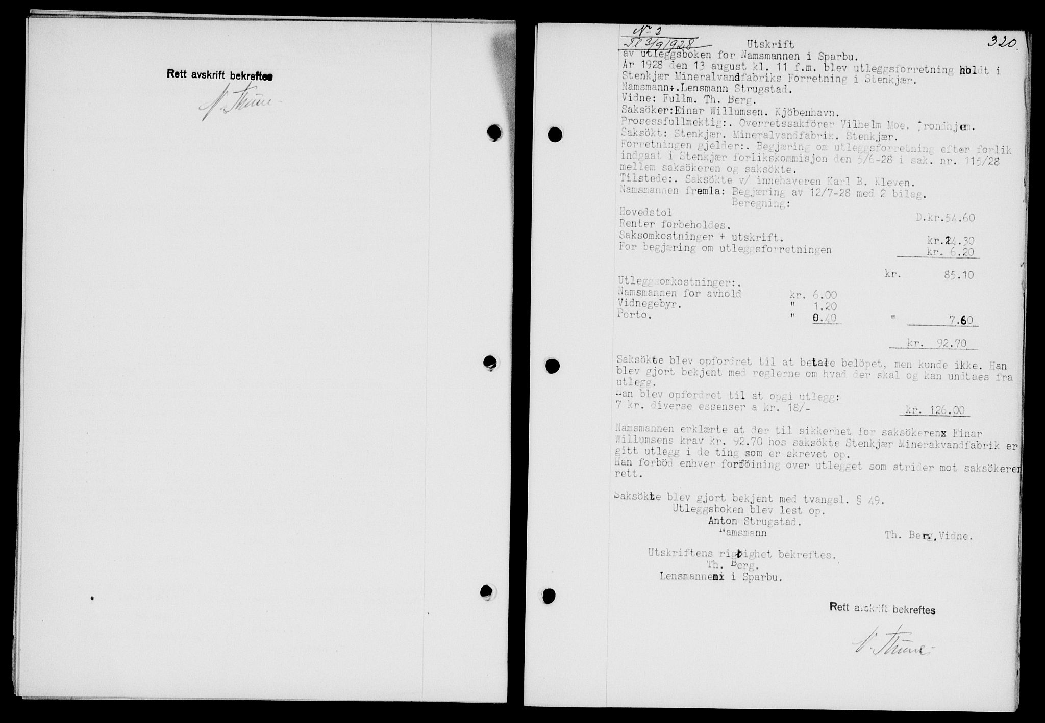 Inderøy sorenskriveri, SAT/A-4147/1/2/2C/L0065: Pantebok nr. 51, 1928-1928, Tingl.dato: 03.09.1928
