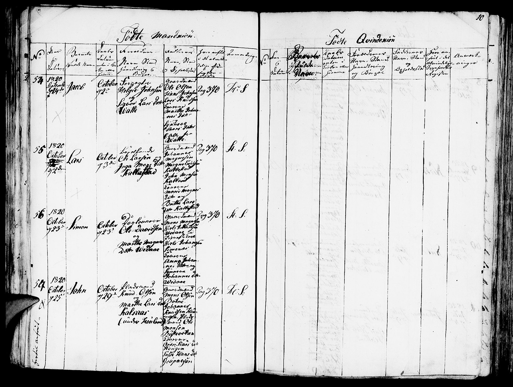Haus sokneprestembete, AV/SAB-A-75601/H/Haa: Ministerialbok nr. A 12, 1816-1821, s. 10
