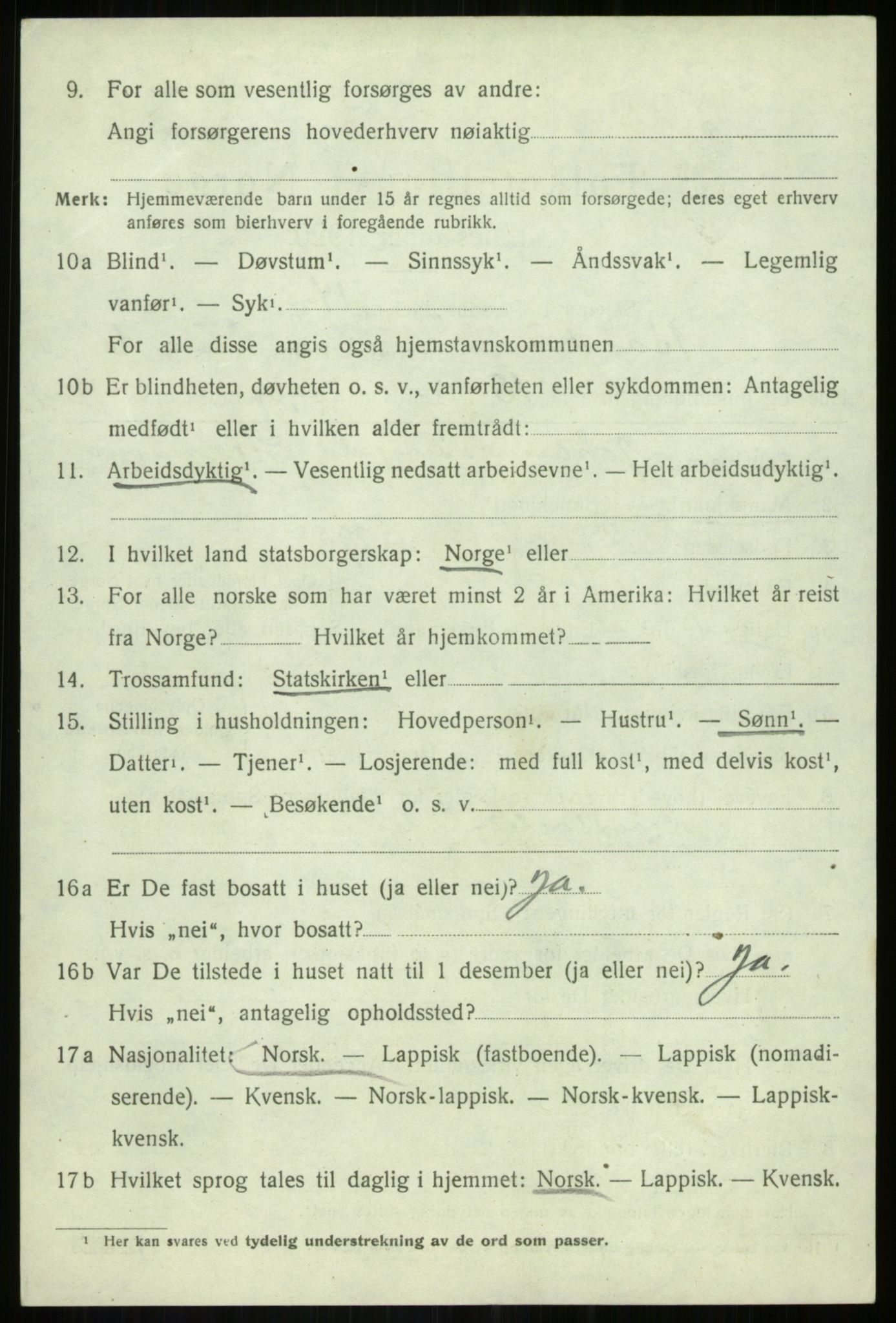 SATØ, Folketelling 1920 for 1922 Bardu herred, 1920, s. 2701