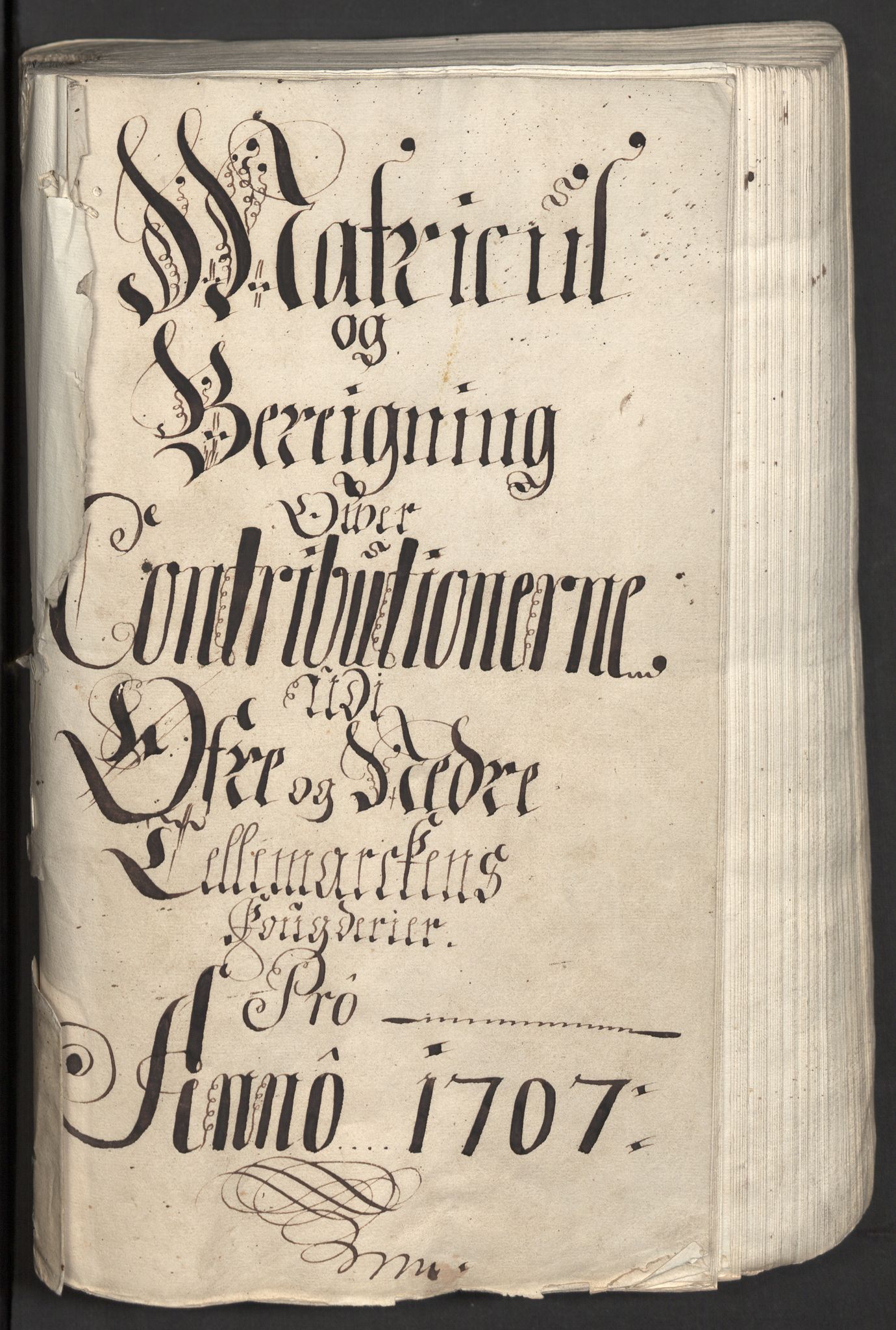 Rentekammeret inntil 1814, Reviderte regnskaper, Fogderegnskap, AV/RA-EA-4092/R36/L2117: Fogderegnskap Øvre og Nedre Telemark og Bamble, 1707, s. 4