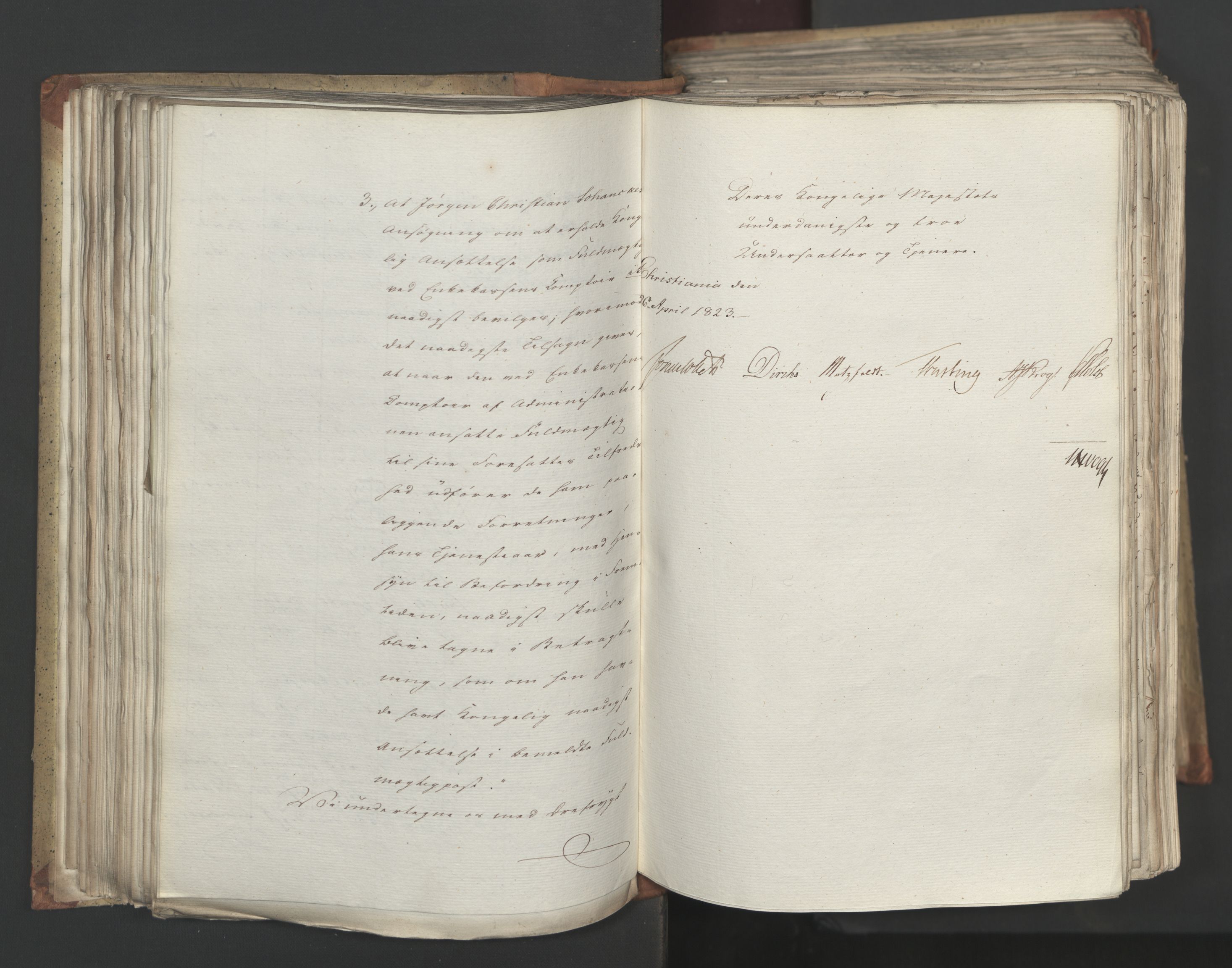 Statsrådsavdelingen i Stockholm, AV/RA-S-1003/D/Da/L0034: Regjeringsinnstillinger nr. 275-540, 1823, s. 180