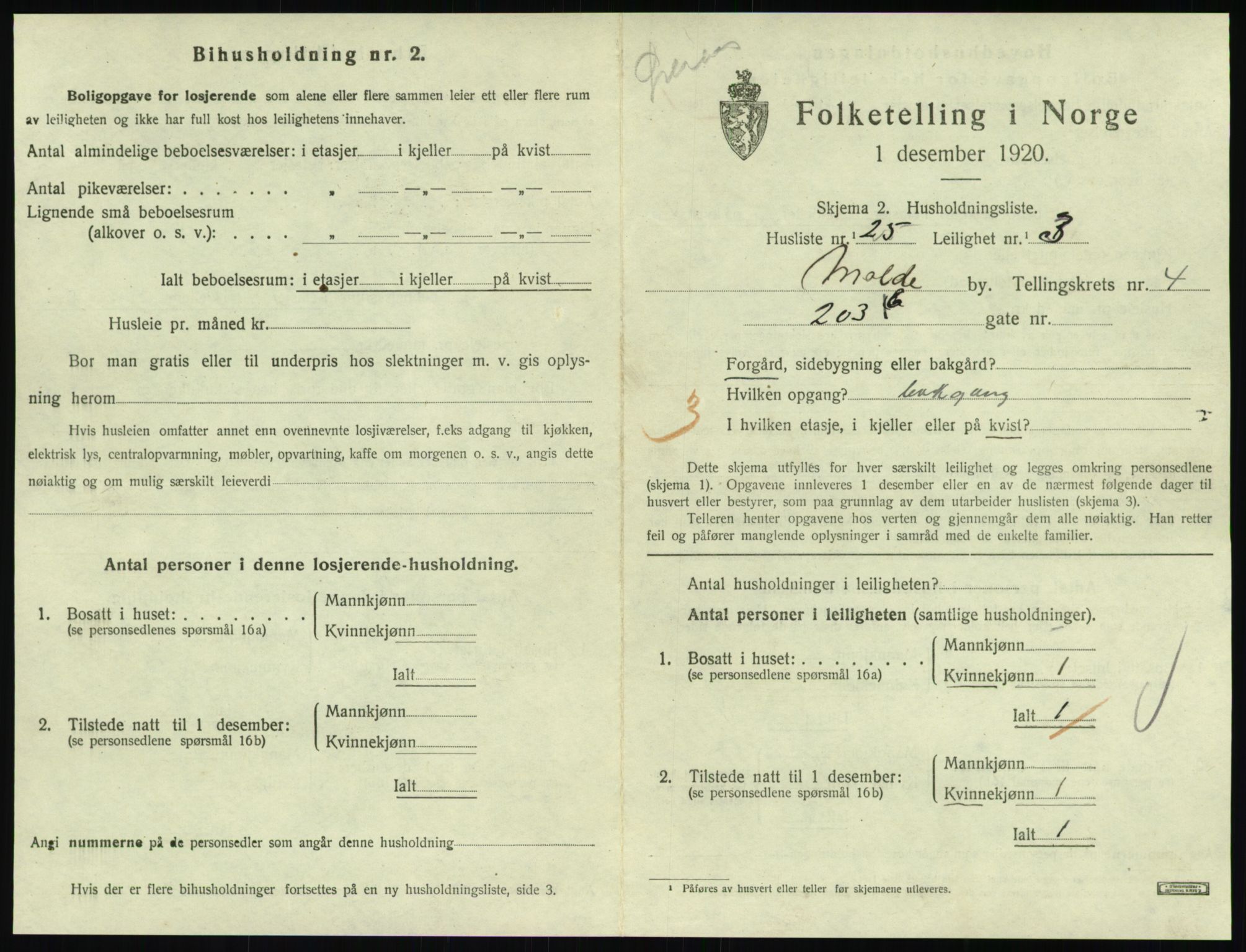 SAT, Folketelling 1920 for 1502 Molde kjøpstad, 1920, s. 1545